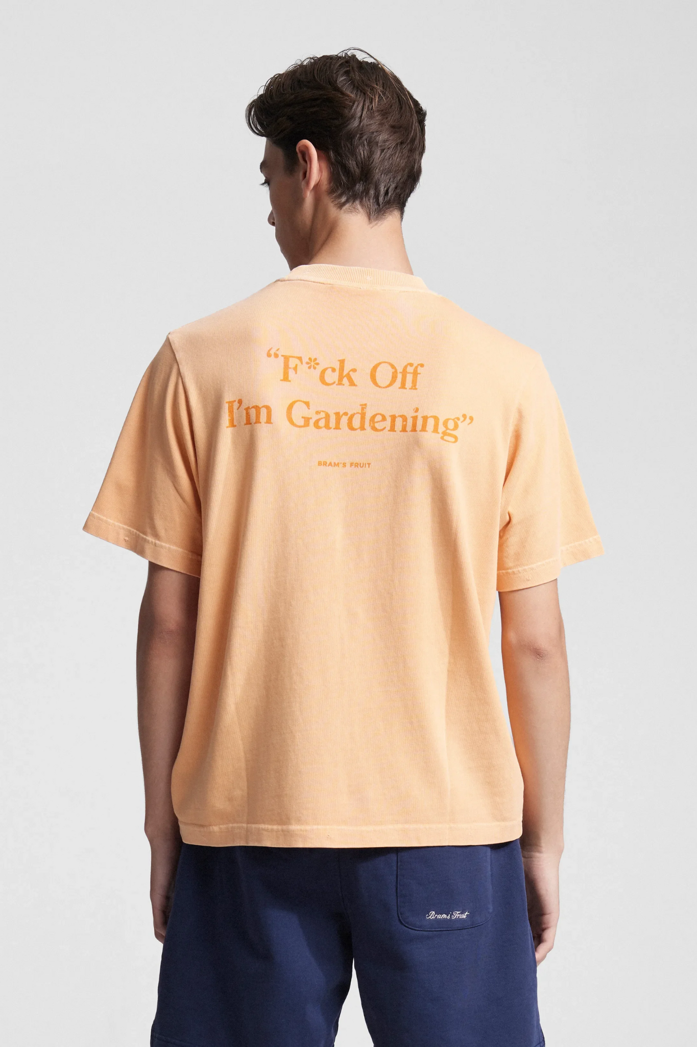 FUCK OFF T-SHIRT DISTRESSED - WASHED ORANGE
