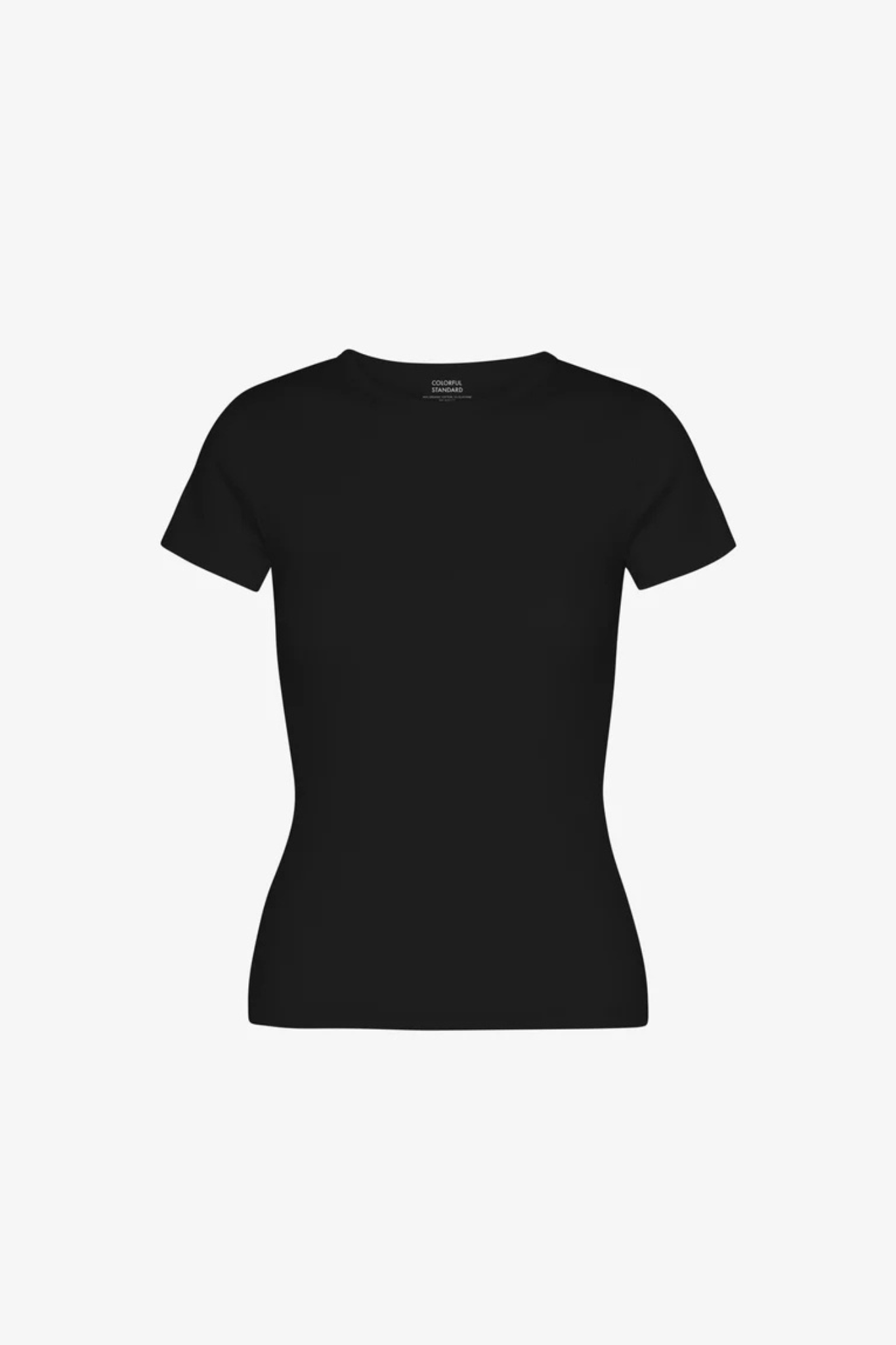 ORGANIC RIB SS T-SHIRT - DEEP BLACK