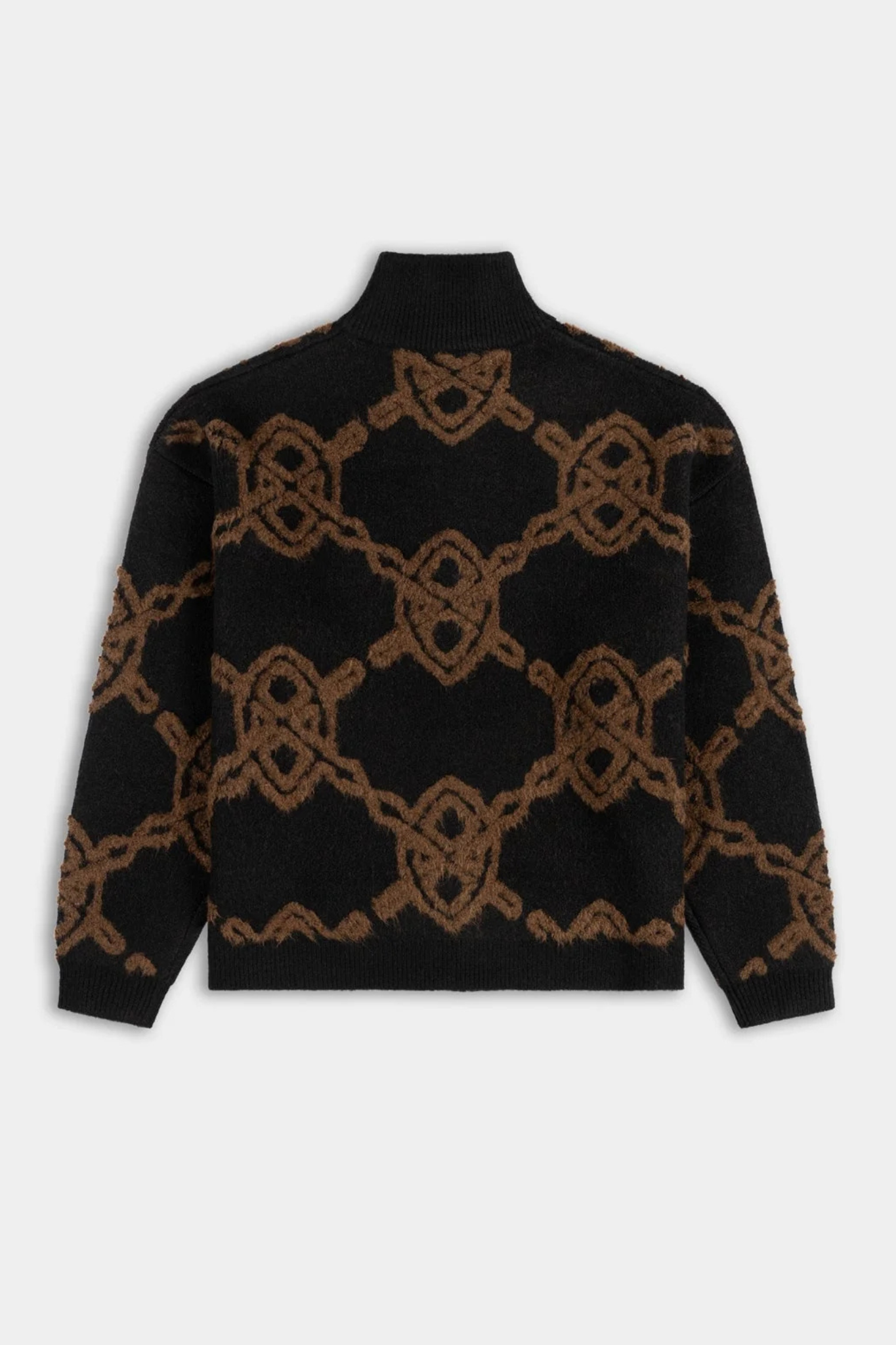 SHIELD ZIP UP KNIT - BLACK