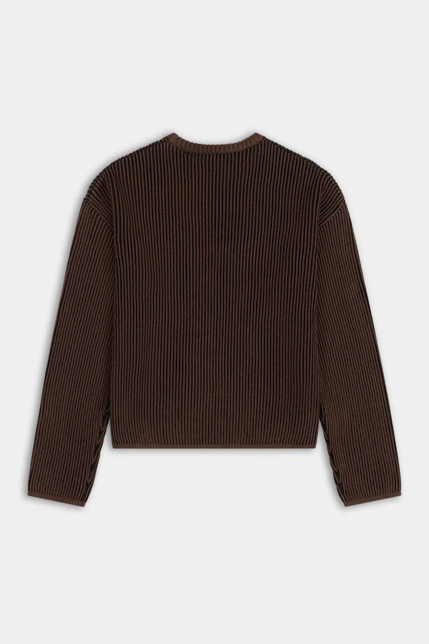 DIAS STACKED RIB KNIT SWEATER - MOLE