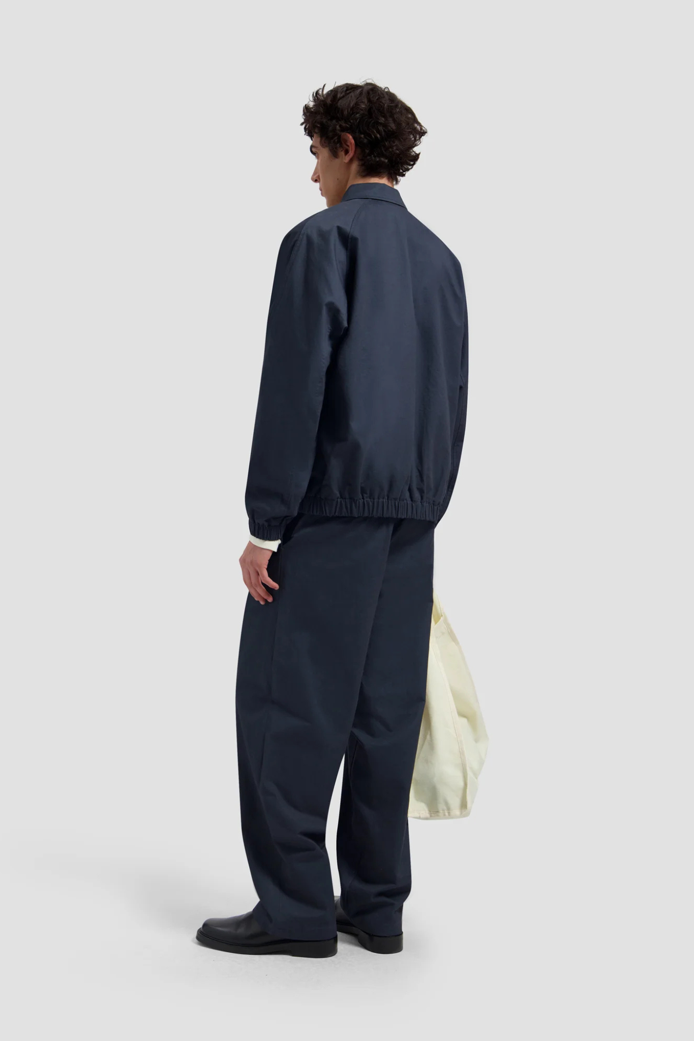 WASHED COACH JACKET - NAVY