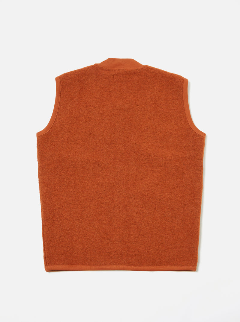 WOOL FLEECE ZIP WAISTCOAT