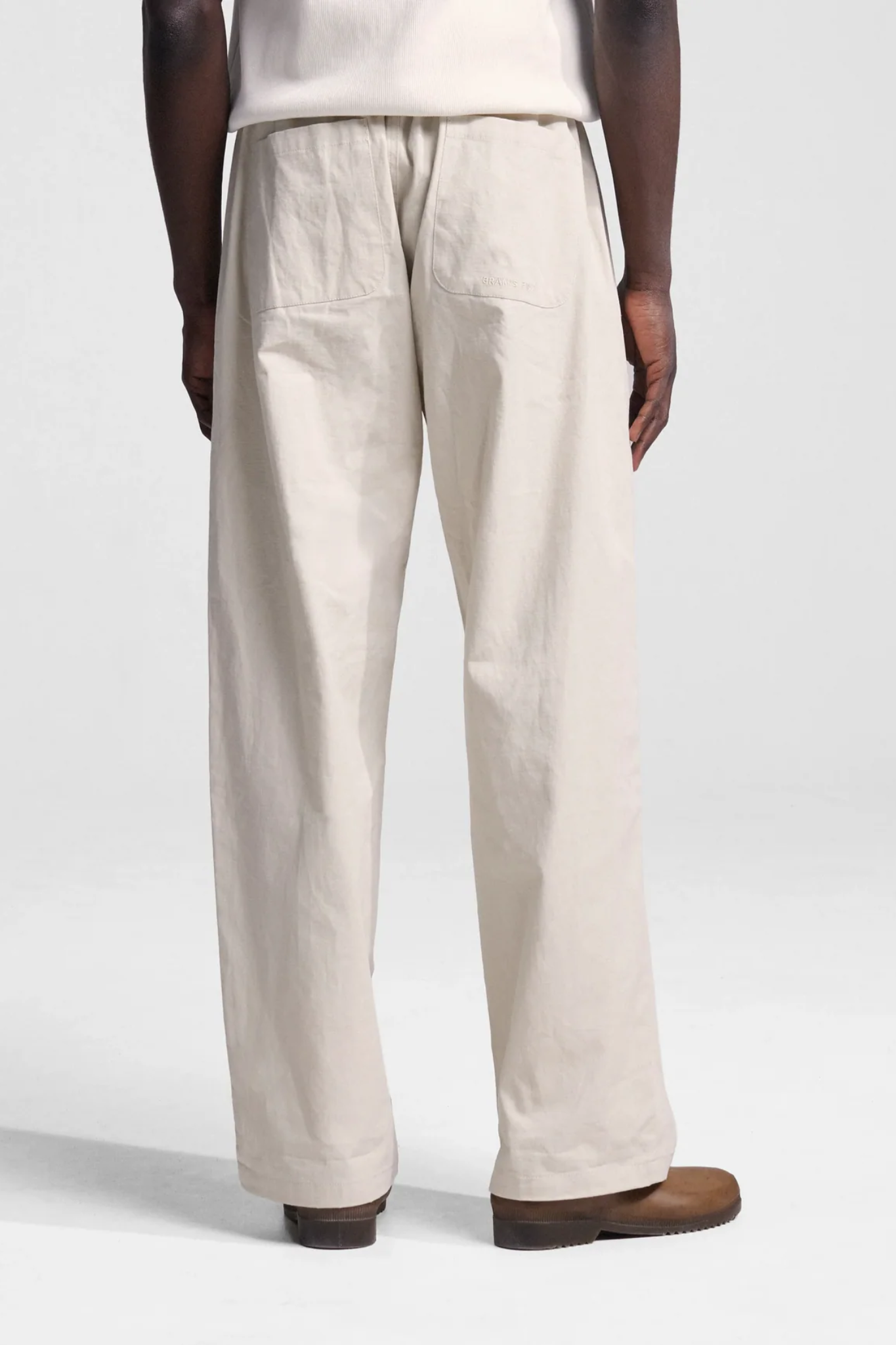 RIPSTOP TEXT LOGO PANTS - OFF WHITE