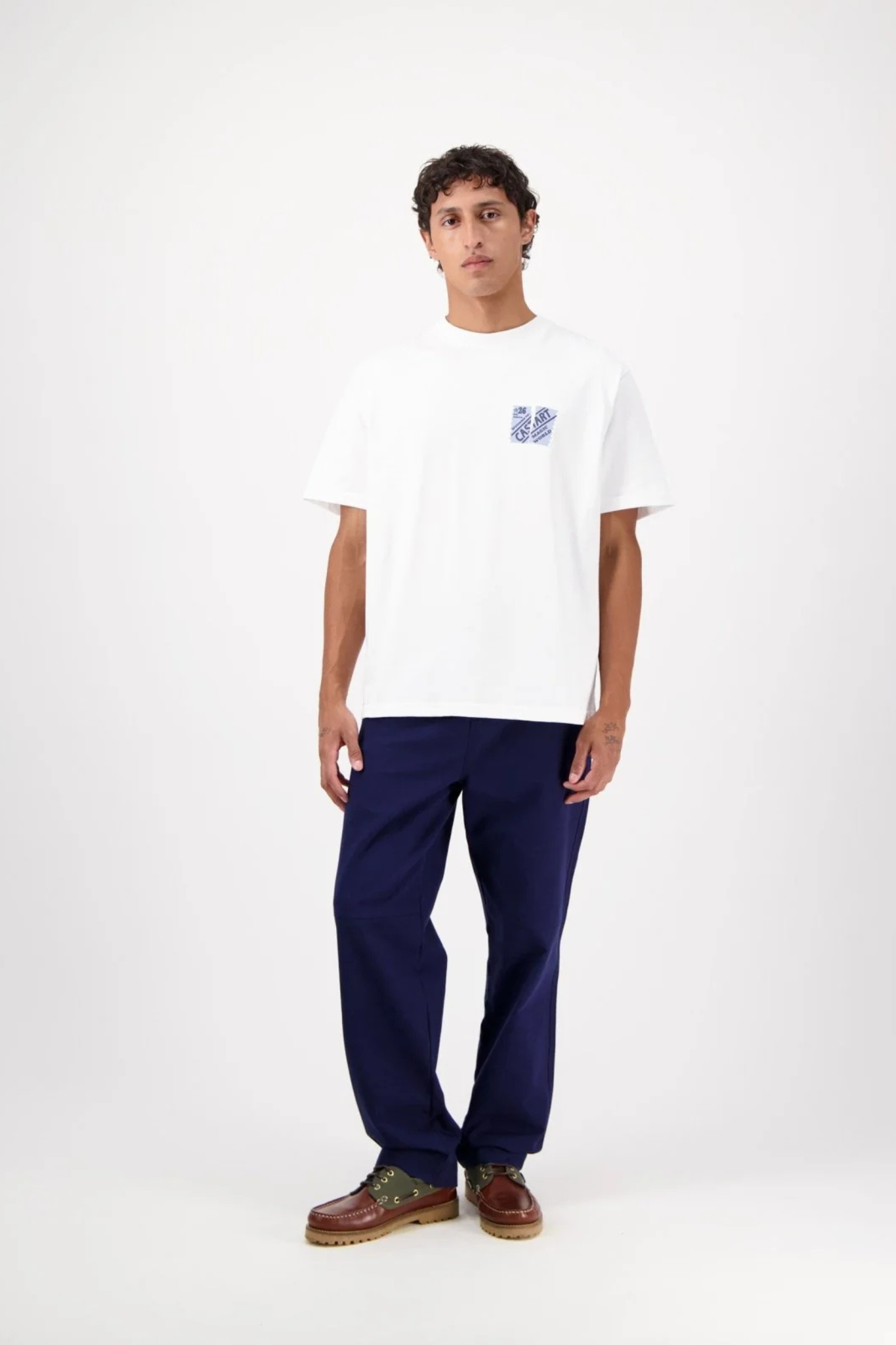 BIG TOP STRIPE TENT GRAPHIC T-SHIRT - WHITE