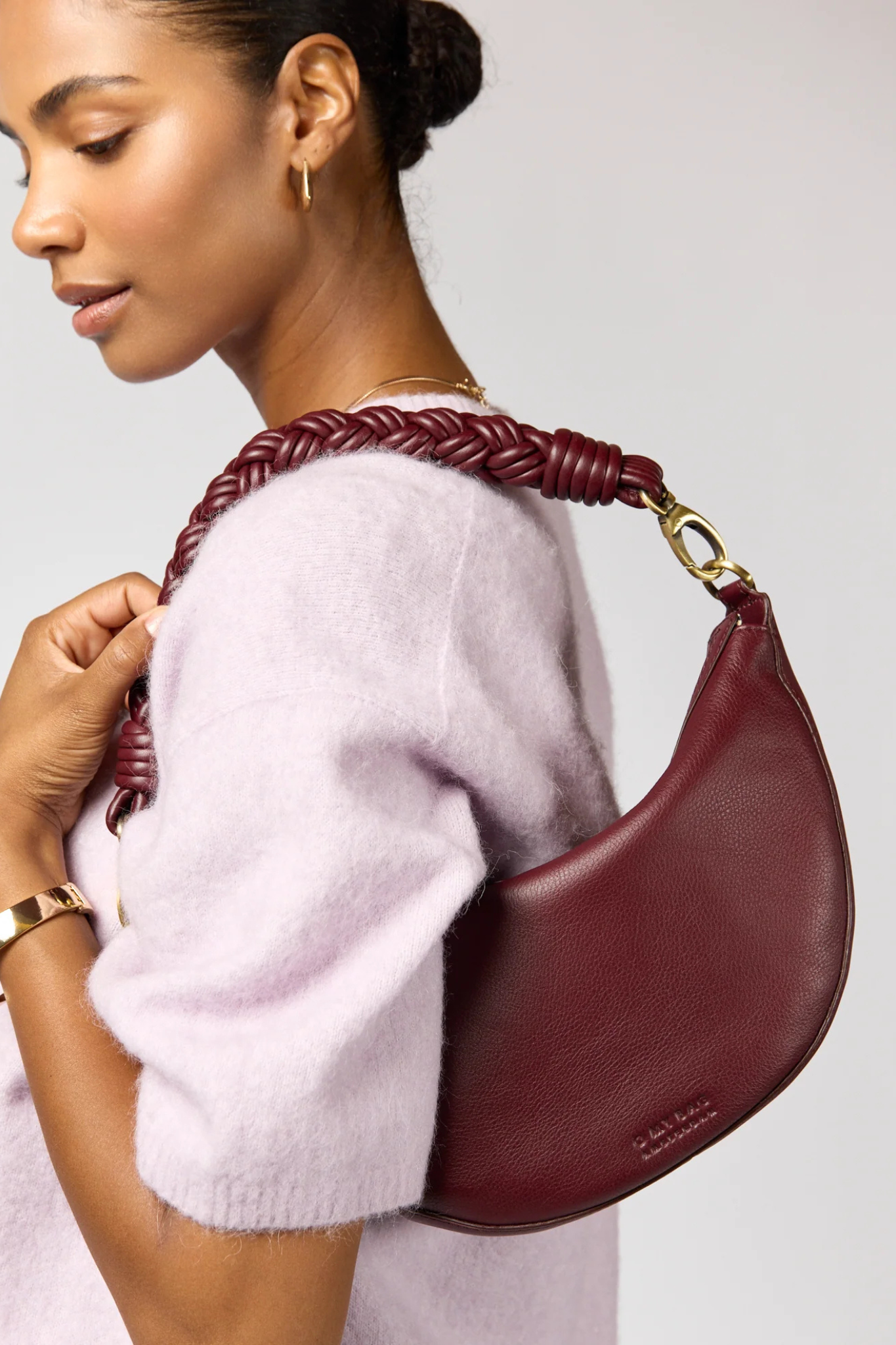 LEO MIDI TWISTED HANDLE - DARK CHERRY