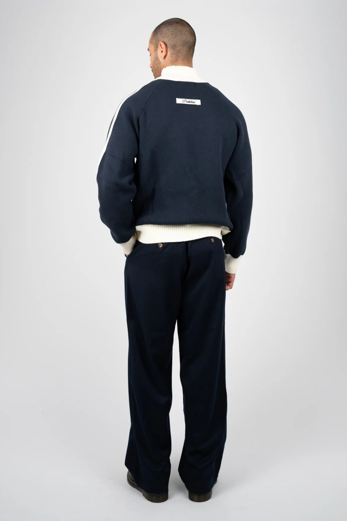 HERITAGE PLEATED PANTS - NAVY