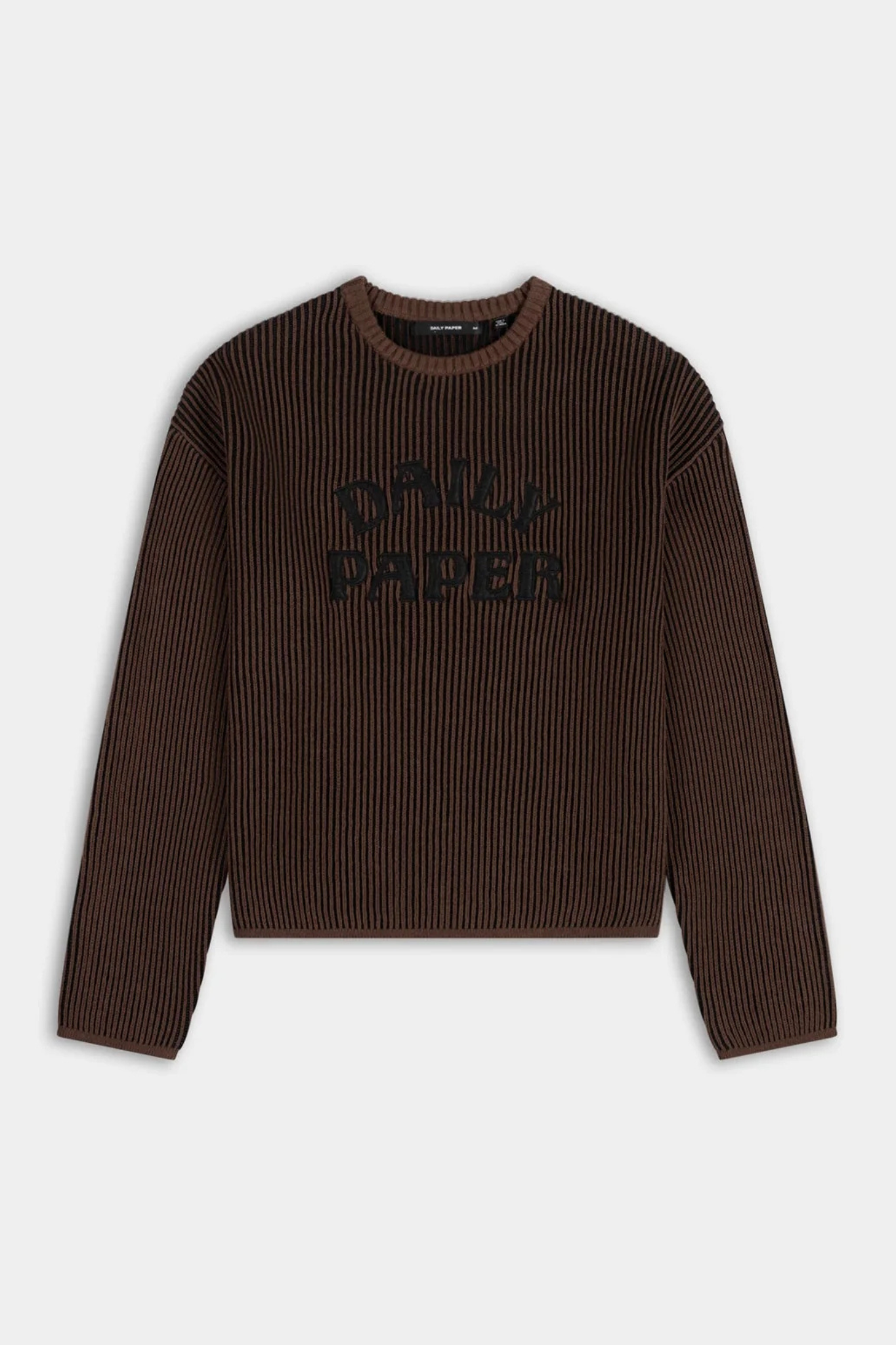 DIAS STACKED RIB KNIT SWEATER - MOLE