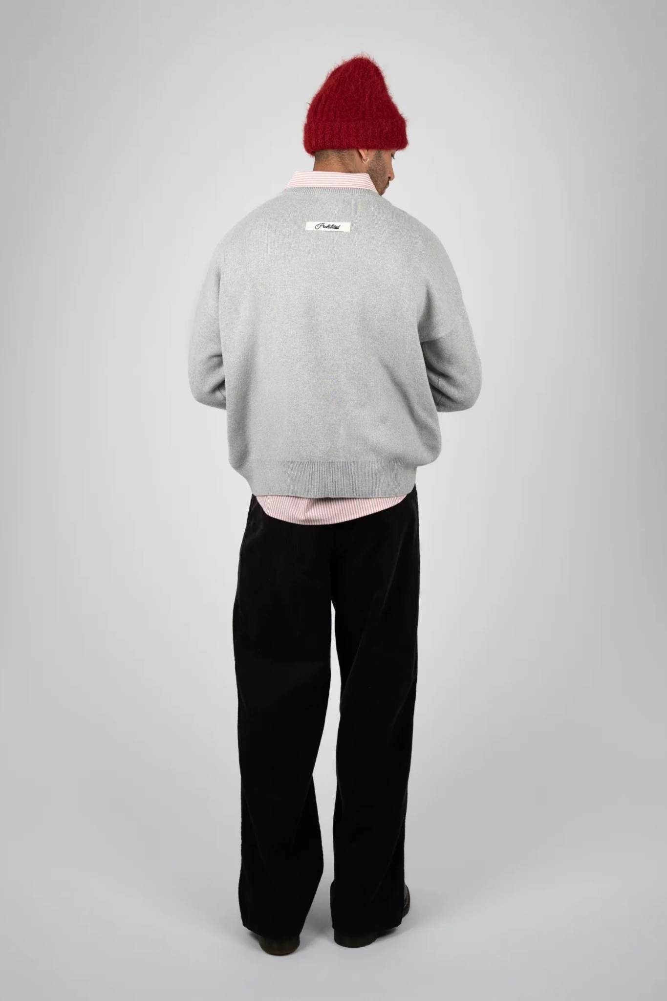 ACADEMY KNIT SWEATER - GREY MELANGE