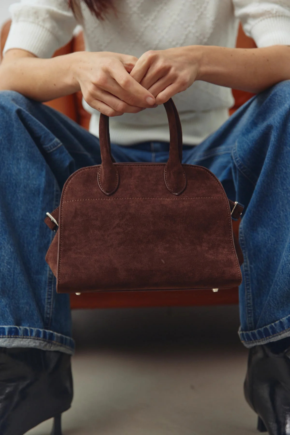 MEMPHIS REAL SUEDE BAG - COFFEE