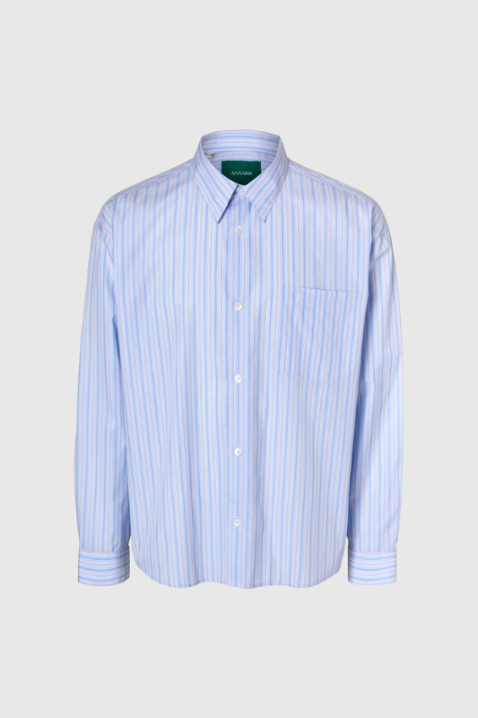 ANRVOLUND POPLIN SHIRT LONG SLEEVE - SKYWAY STRIPES