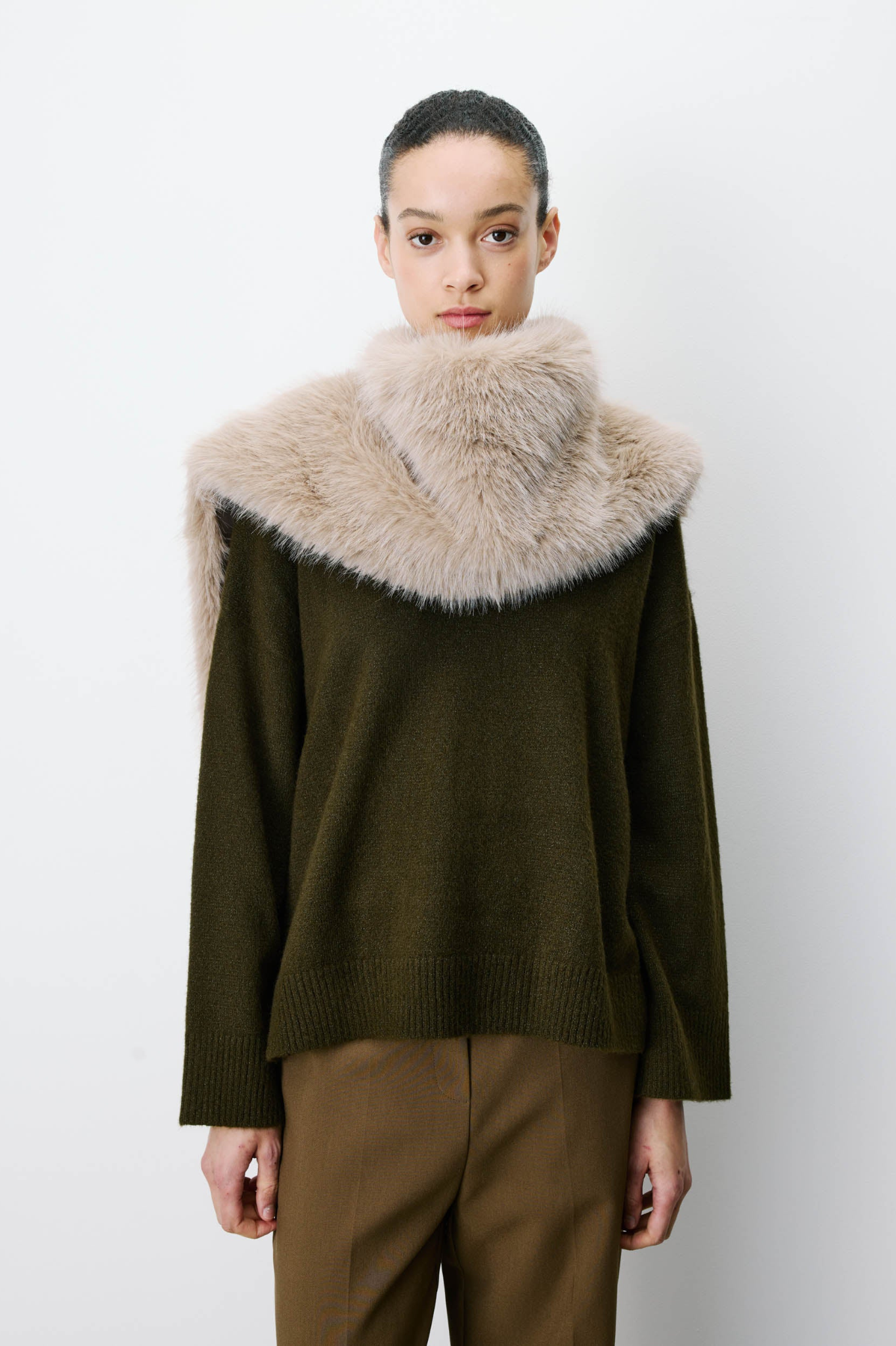 AMINA SCARF - BEIGE
