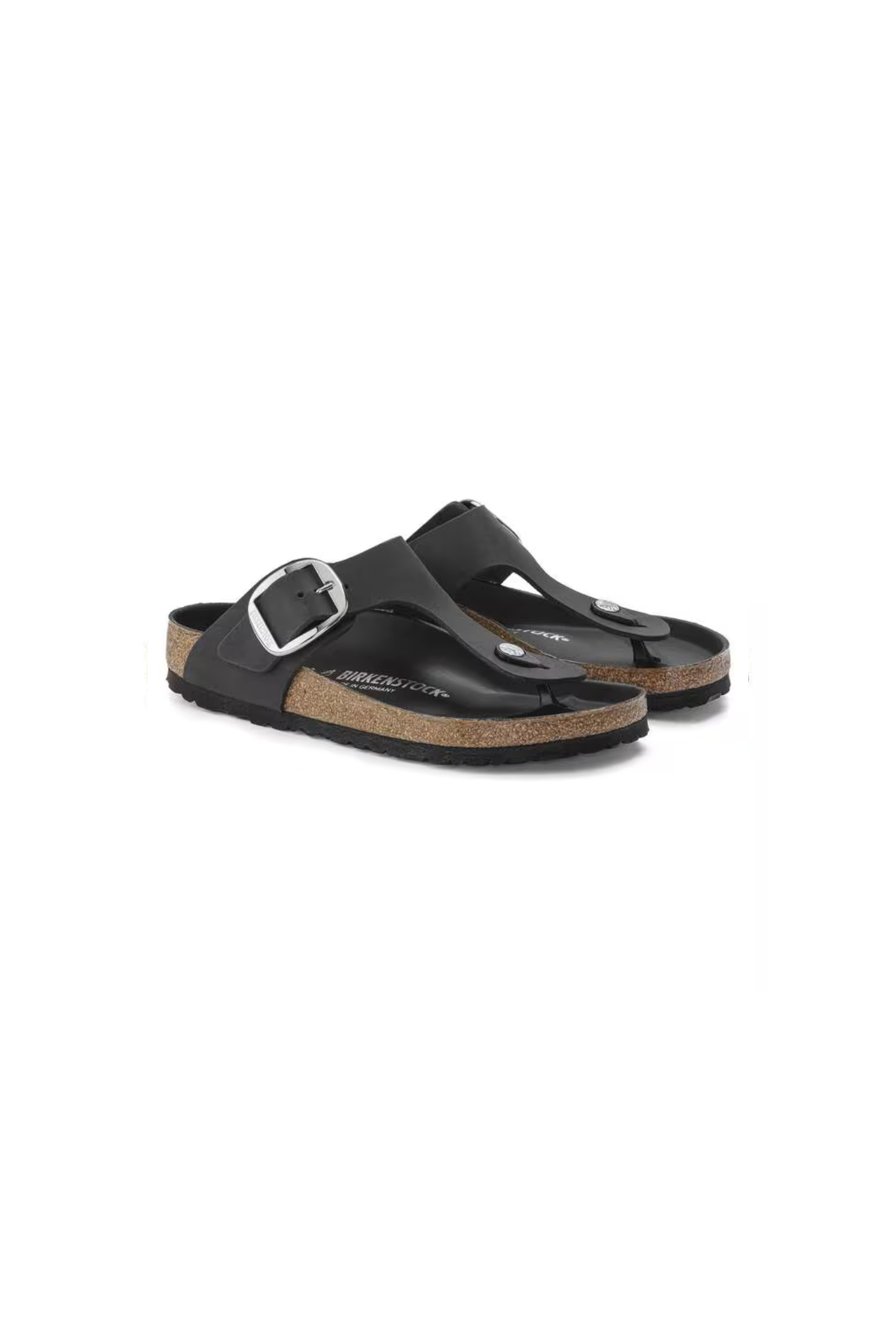 GIZEH BIG BUCKLE WOMEN SANDALS - BLACK