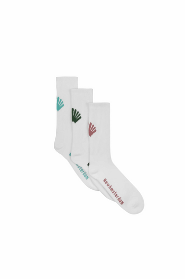 LOGO SOCKS PACK OF 3 - WHITE