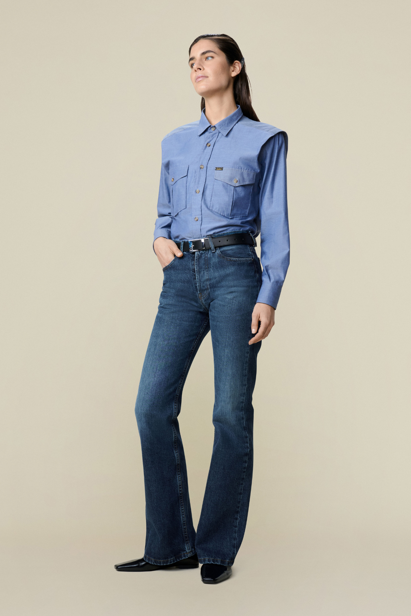 LINDSAY BOOT JEANS - DARK STONES WHISKERS