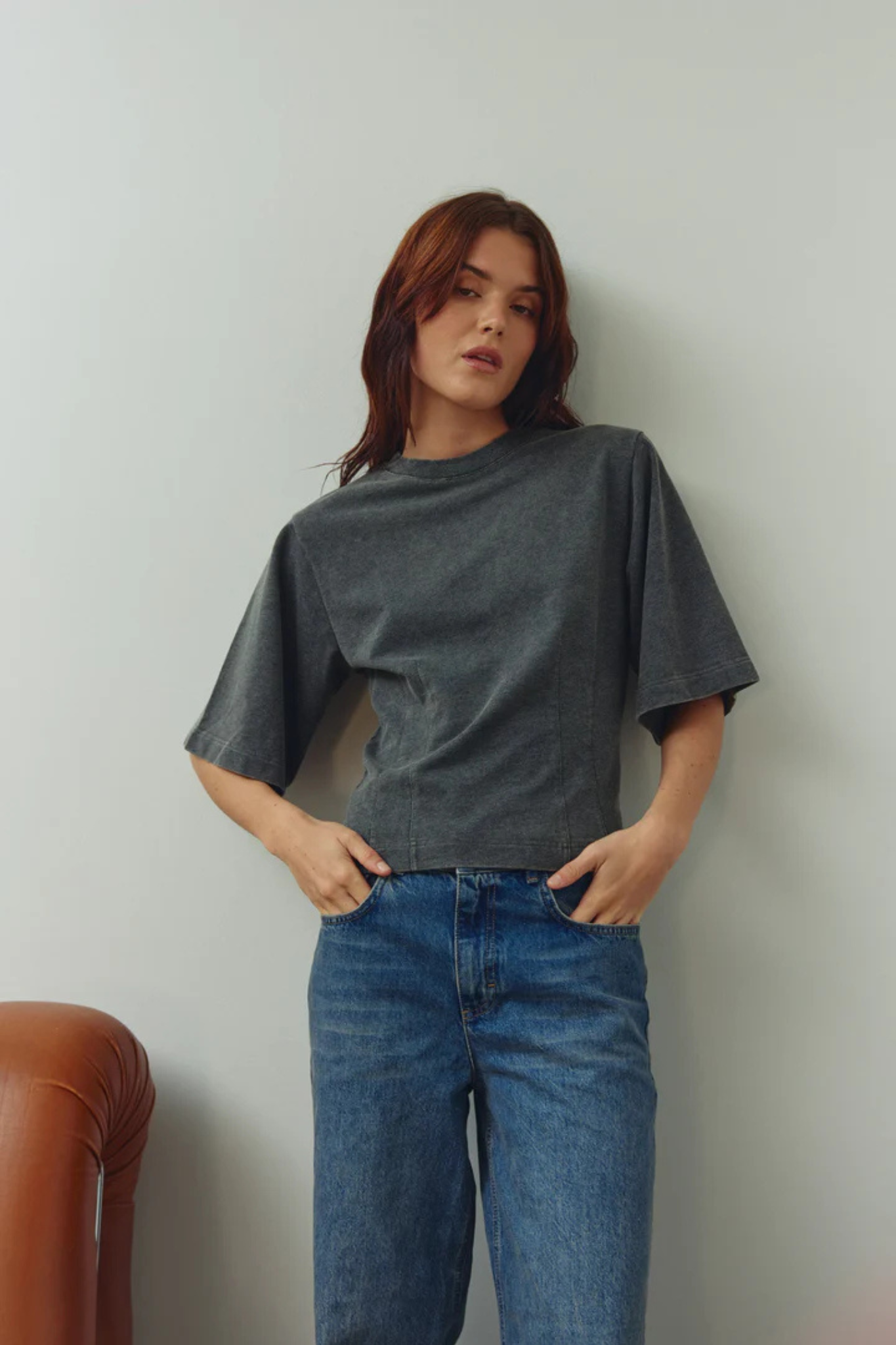 MARIGOLD T-SHIRT - GREY WASH