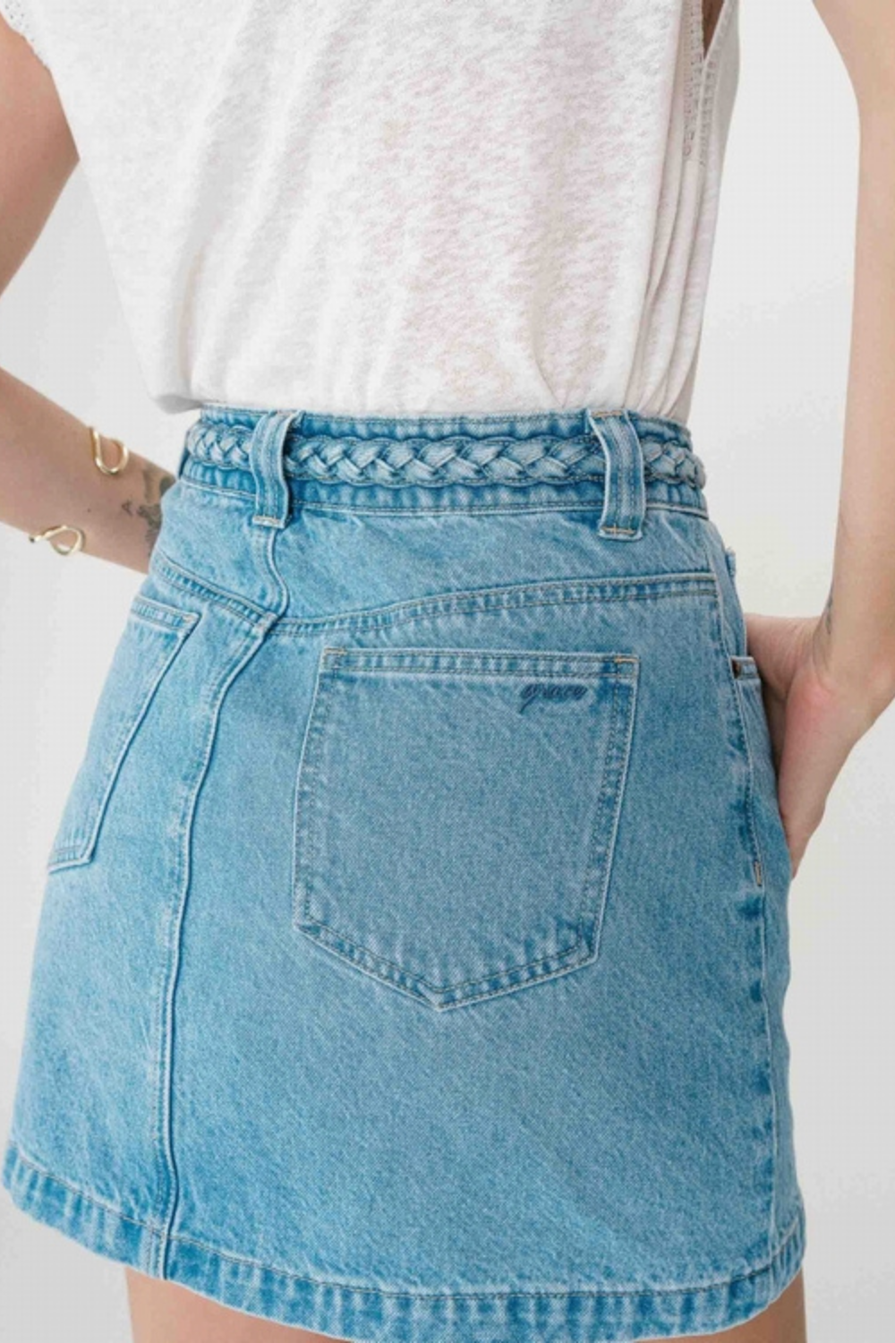 WHITNEY SKIRT JEANS - LIGHT BLUE