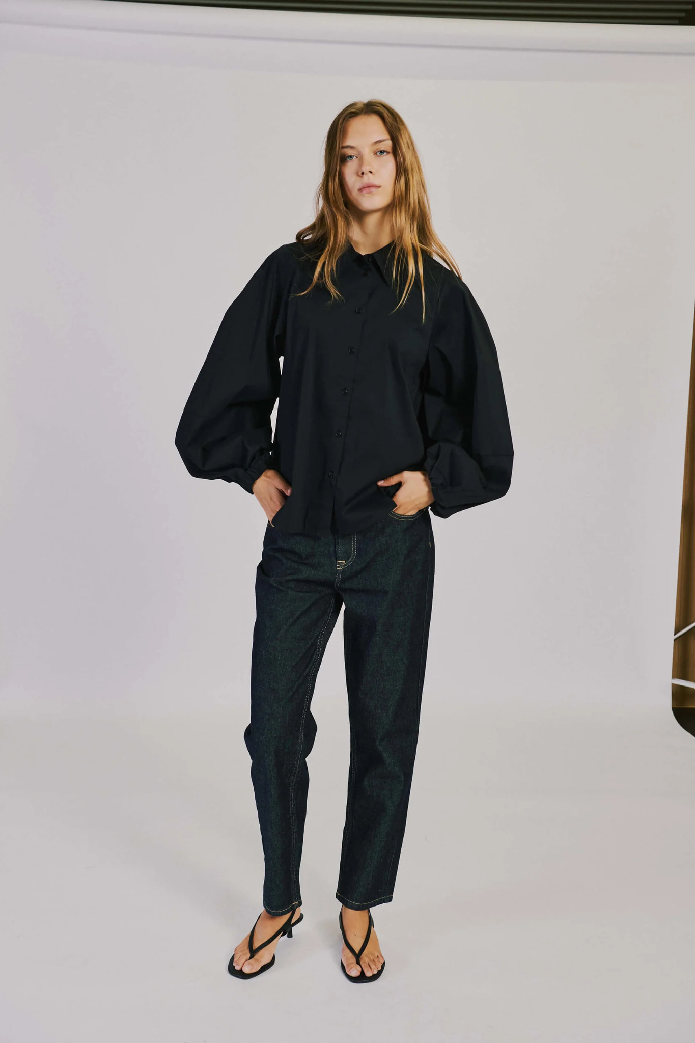 OTILIA LS SHIRT - BLACK