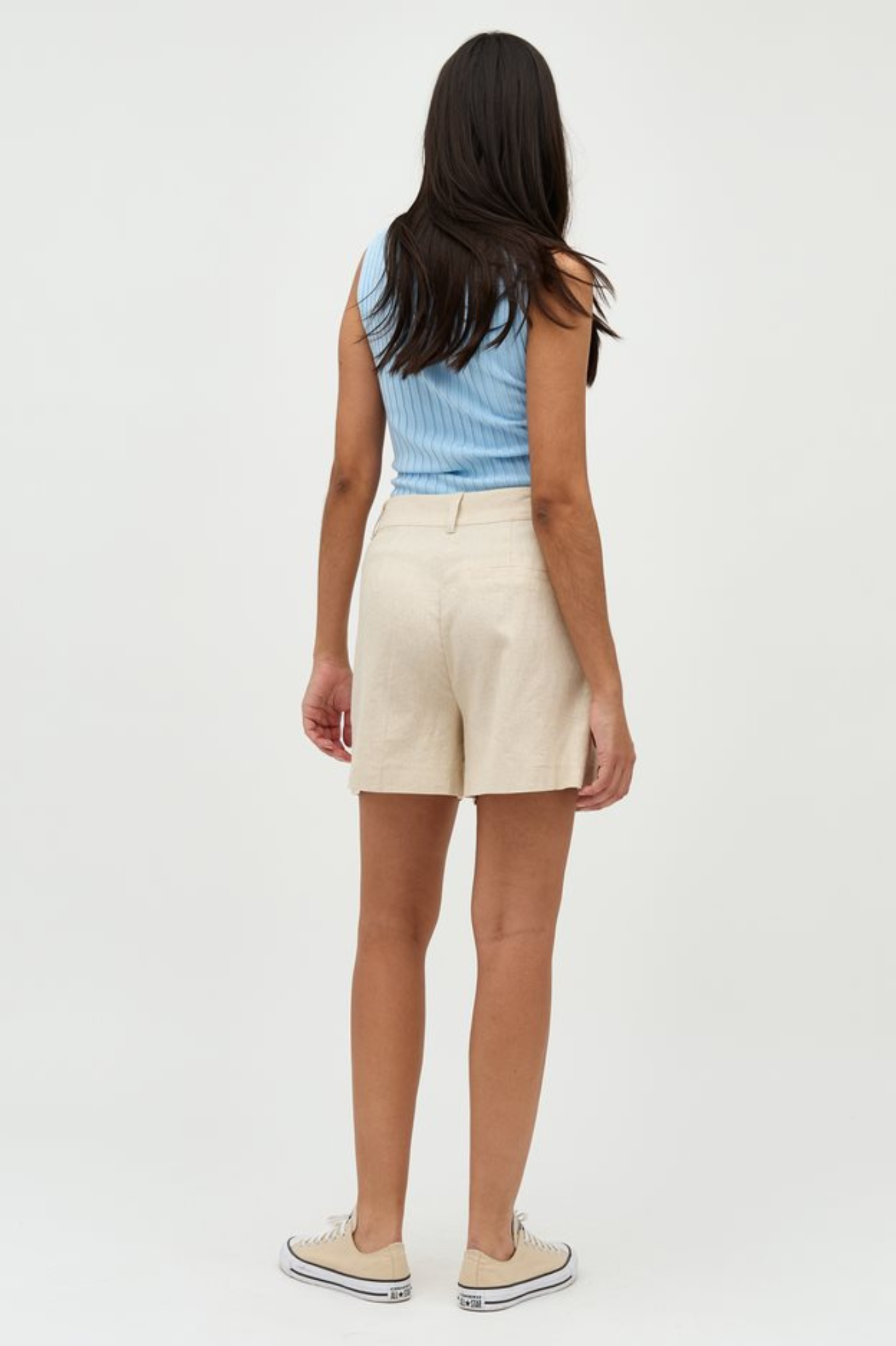 CRISTIANA SHORTS - NATURAL LINEN