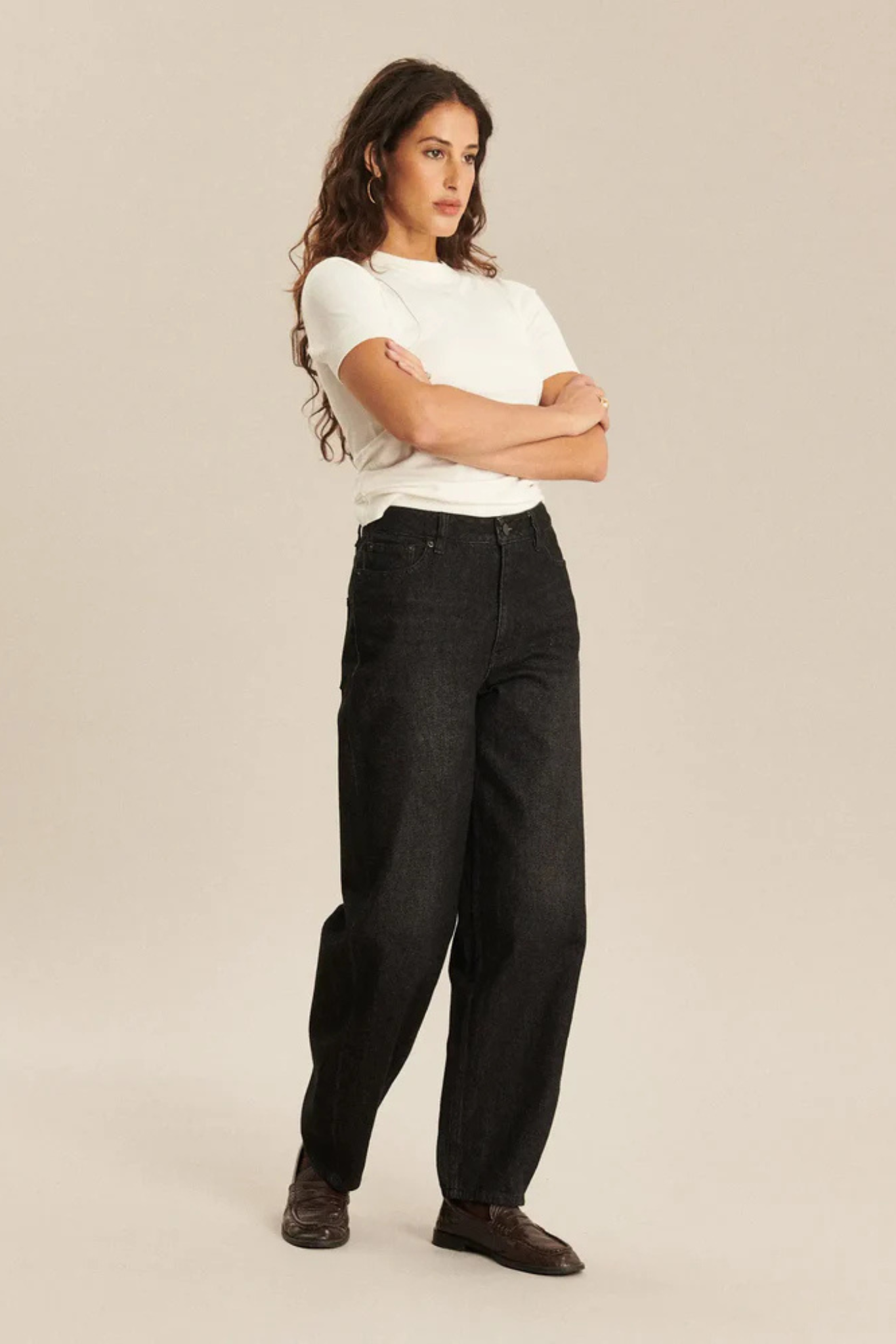 OLSEN DENIM JEANS - DARK GREY BL 70