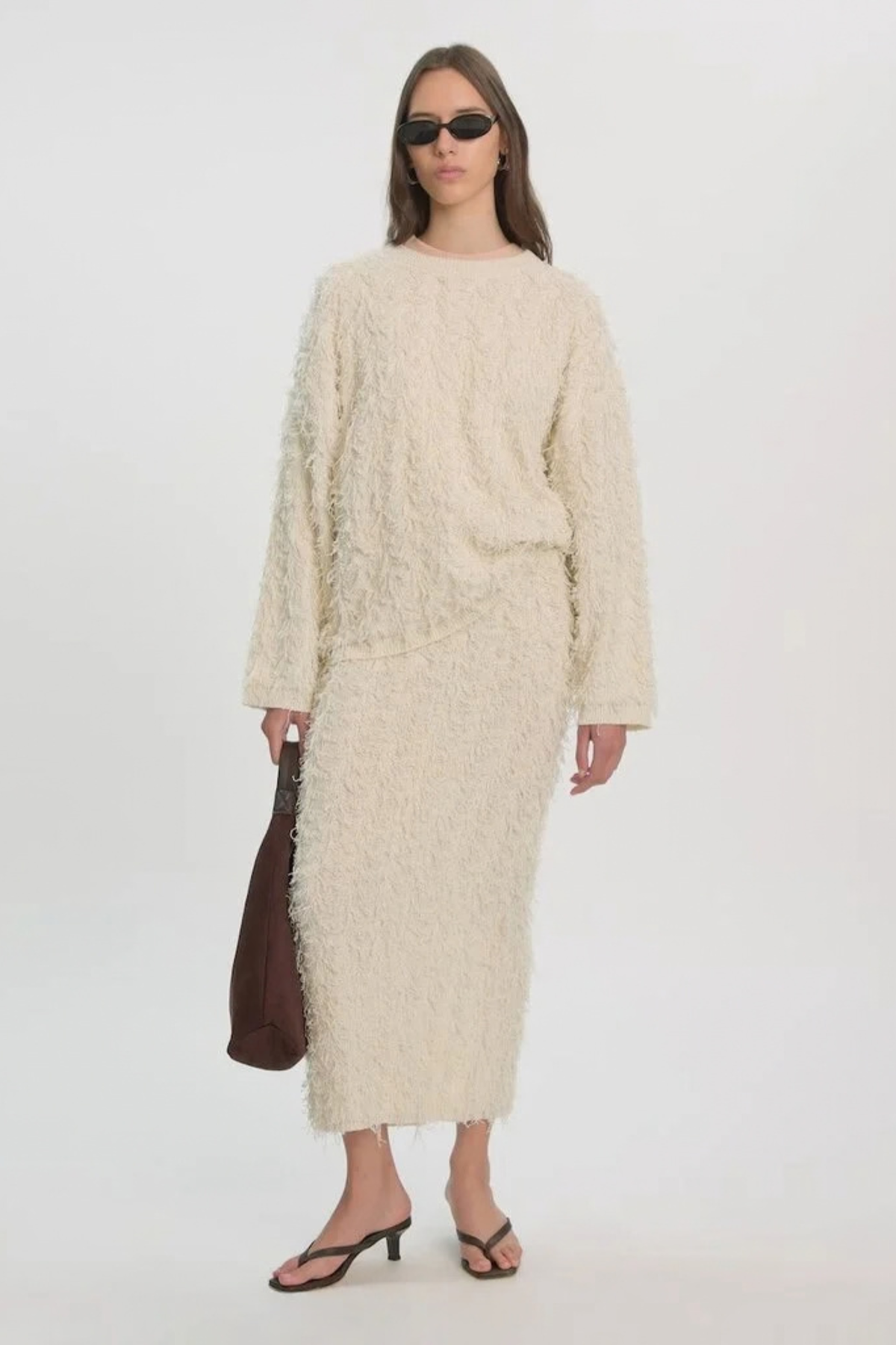 ZAZOU KNIT SKIRT - CREAM