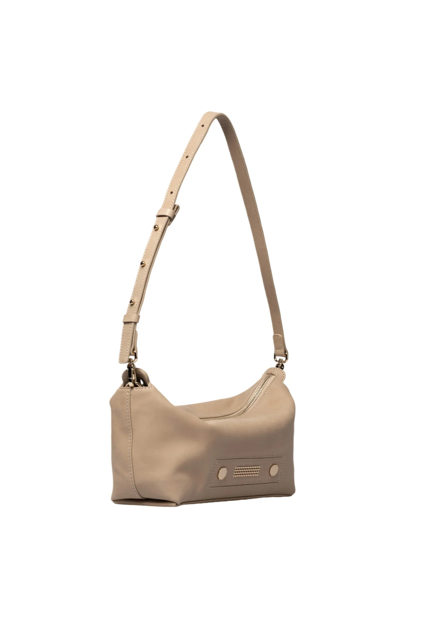 Clio Goldbrenner sand Stella classic bag. Side view