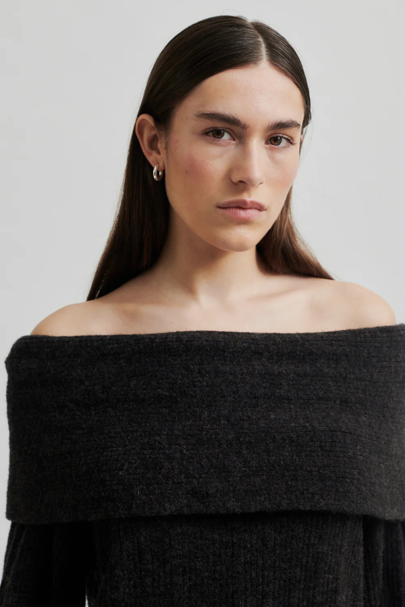 YAYO KNIT OFF SHOULDER - MULCH