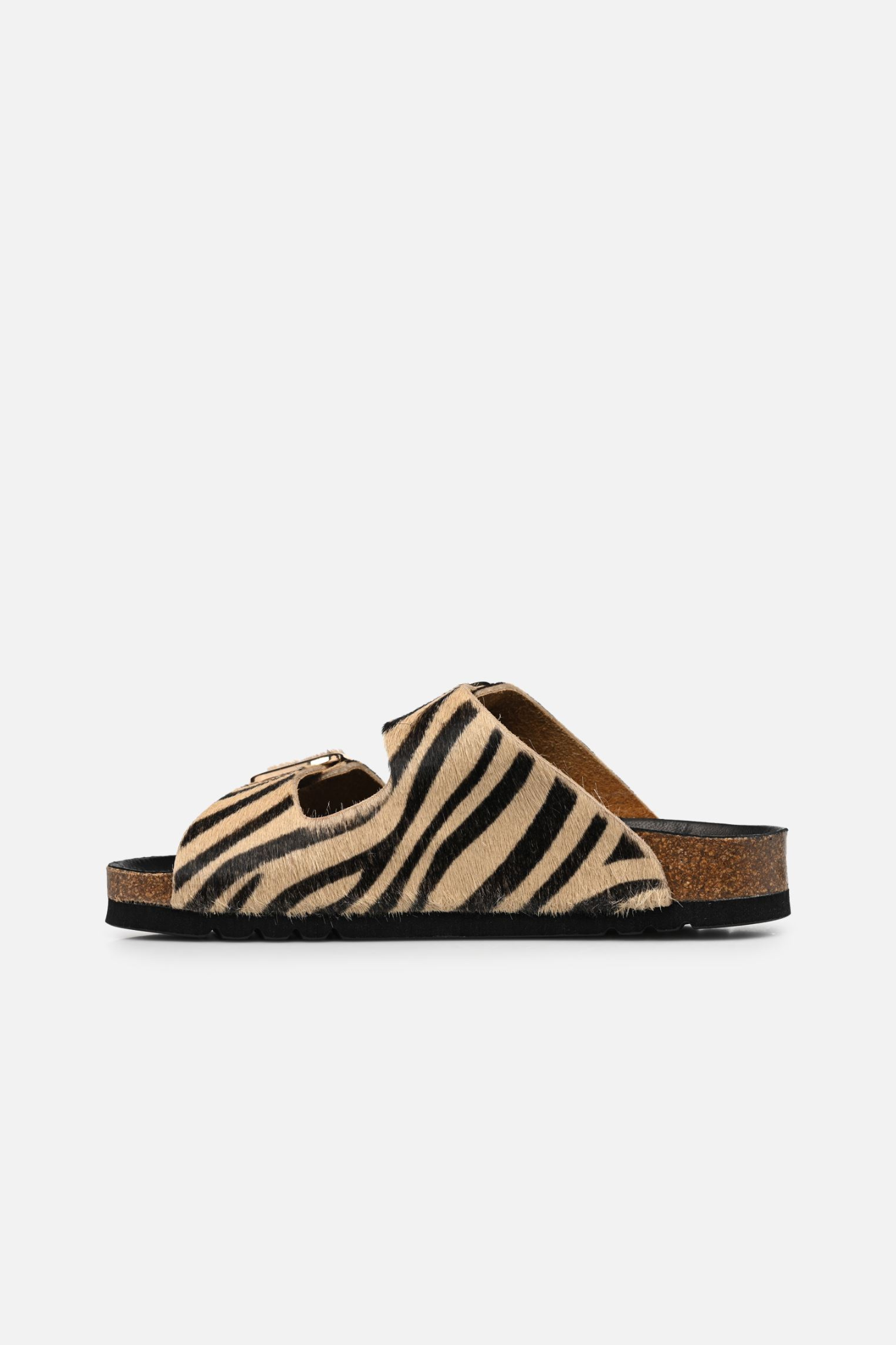 NOELLE SANDAL - ZEBRA BEIGE/BLACK