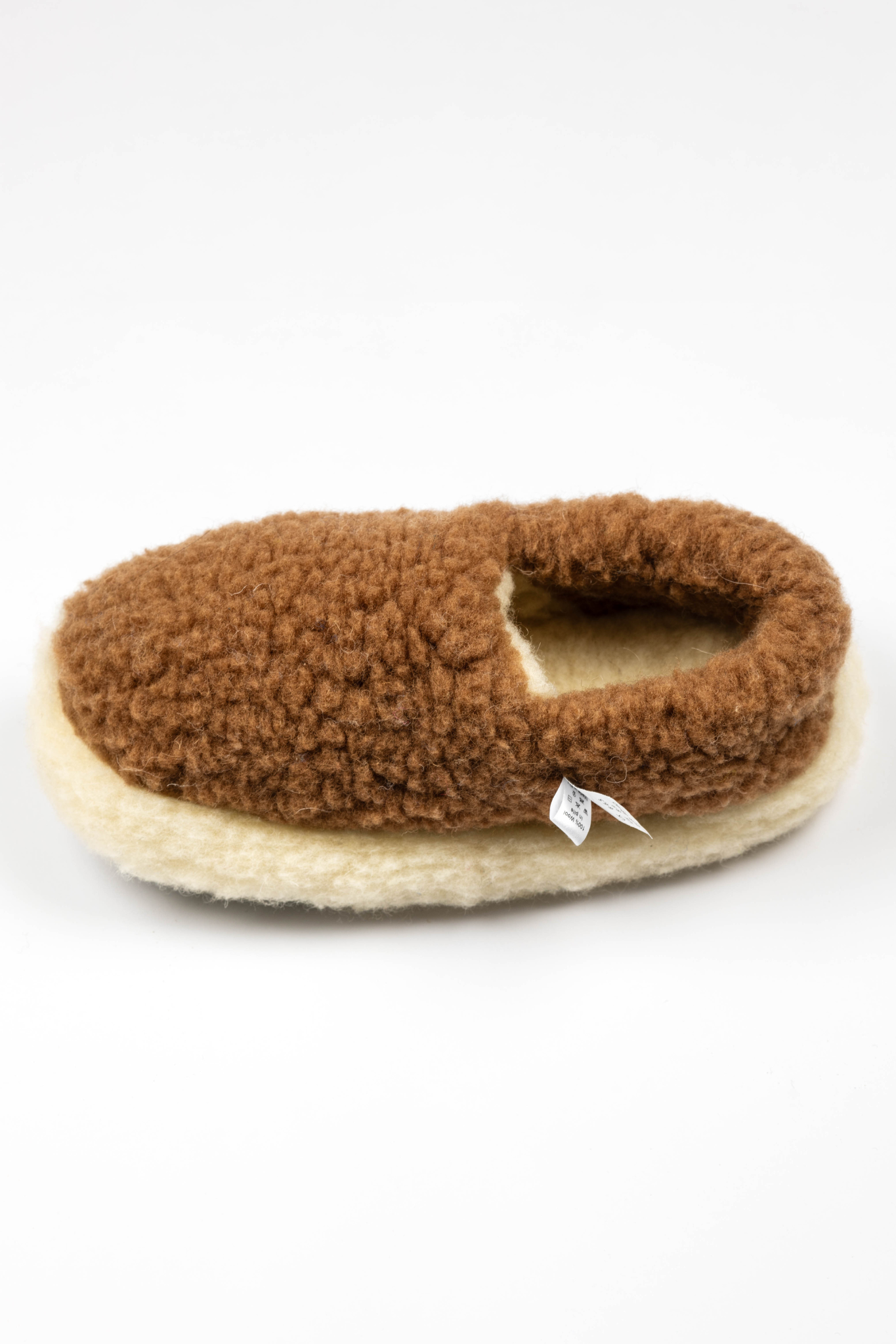 FULL WOOLLEN SLIPPERS - BROWN