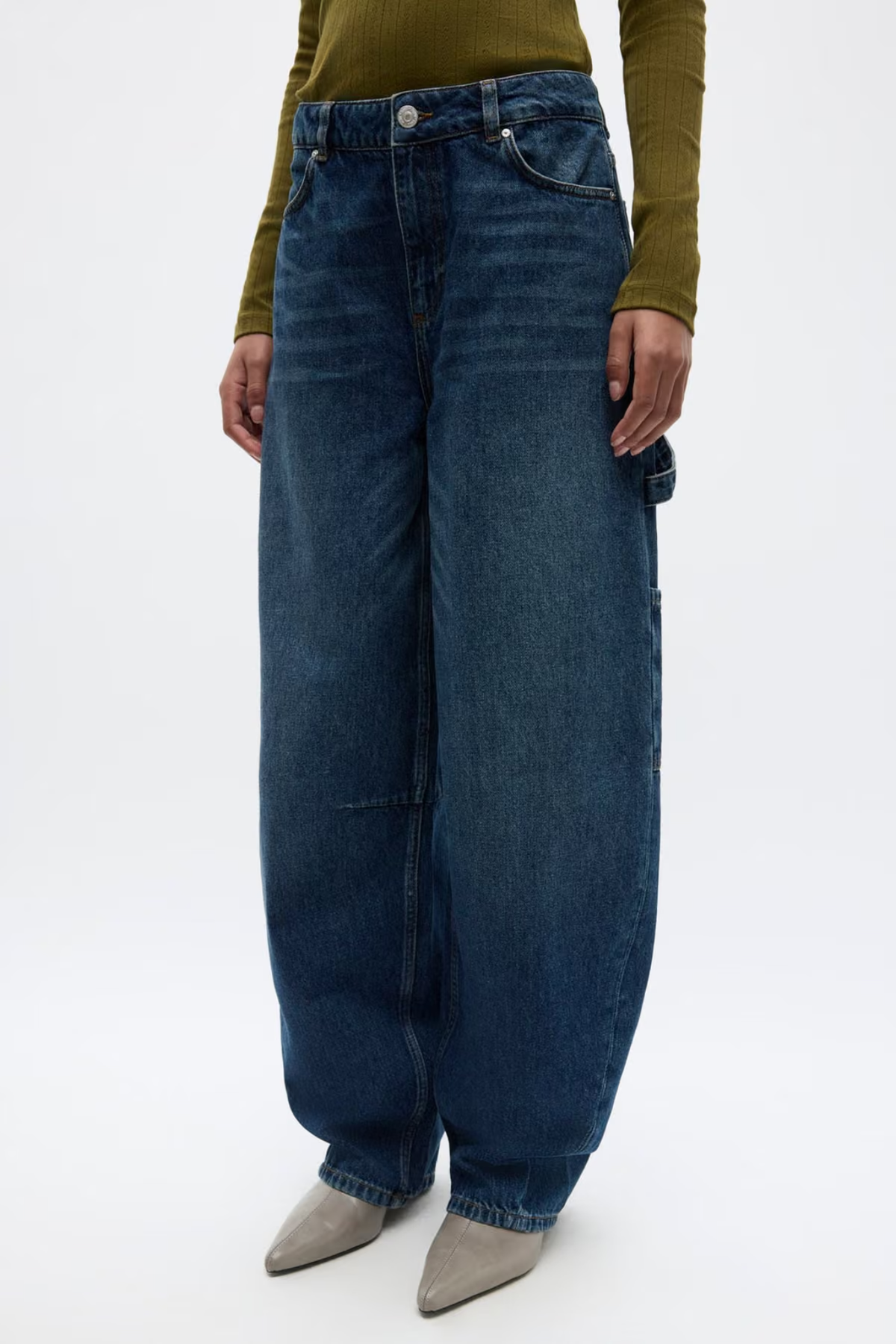 BILLIE POCKET JEANS - WORN DARK BLUE