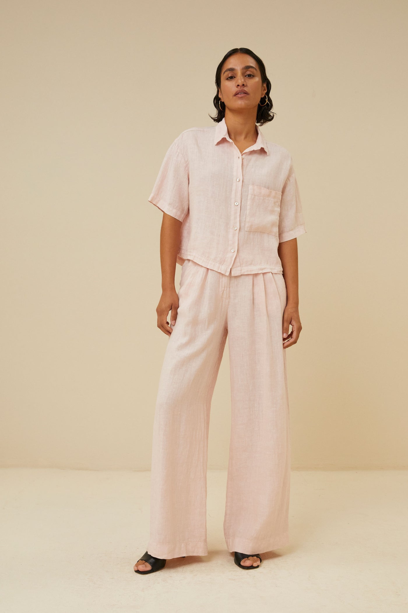 ELI LINEN PANT - CIPRIA PINK