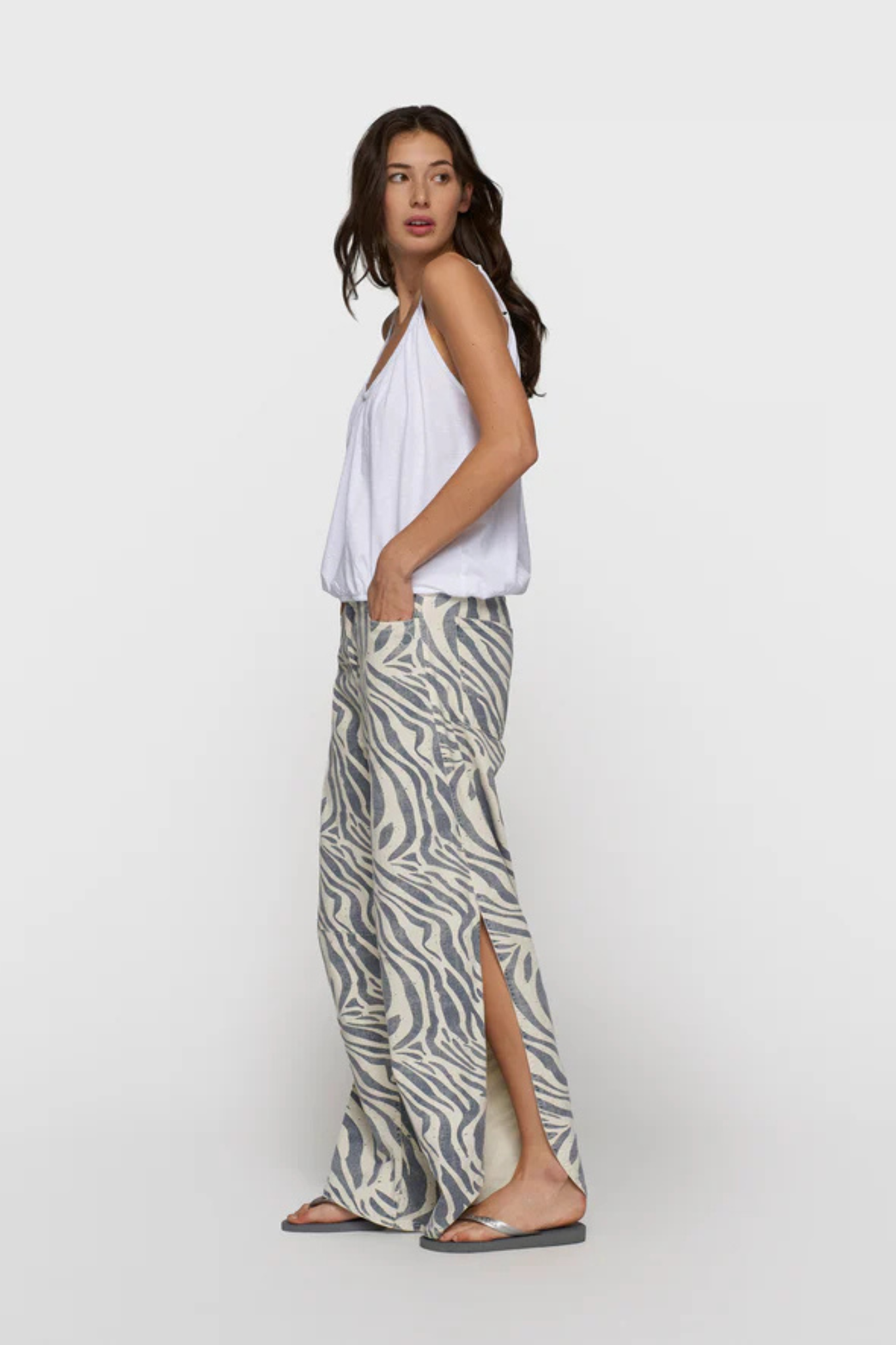 WESTER ZEBRA PANTS - LIGHT VANILLA
