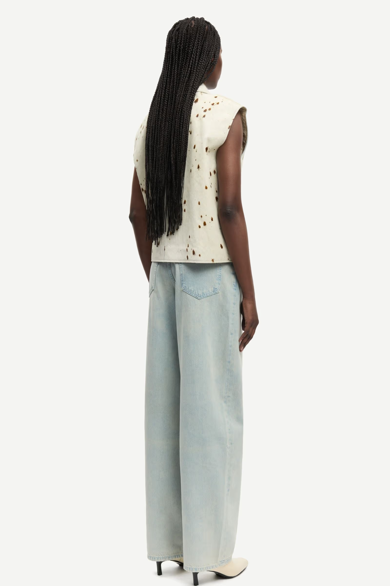 LYLO LEATHER VEST - STRAY DOTT