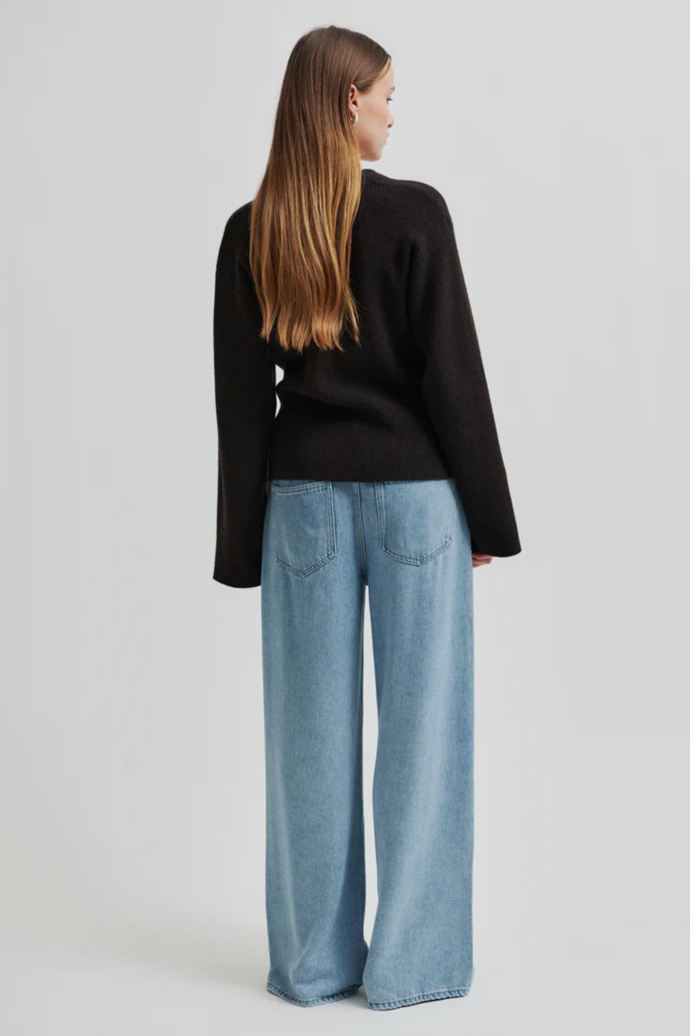 VIGGA KNIT CARDIGAN - DARK BROWN MELANGE