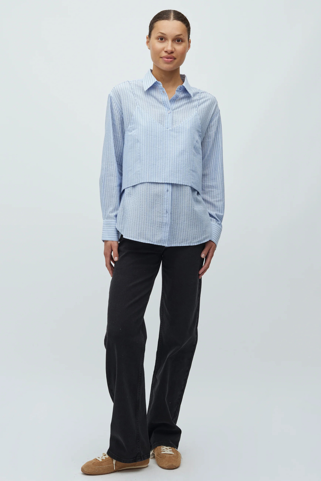 AULORA DARENA STRIPE - LIGHT BLUE WHITE STRIPE