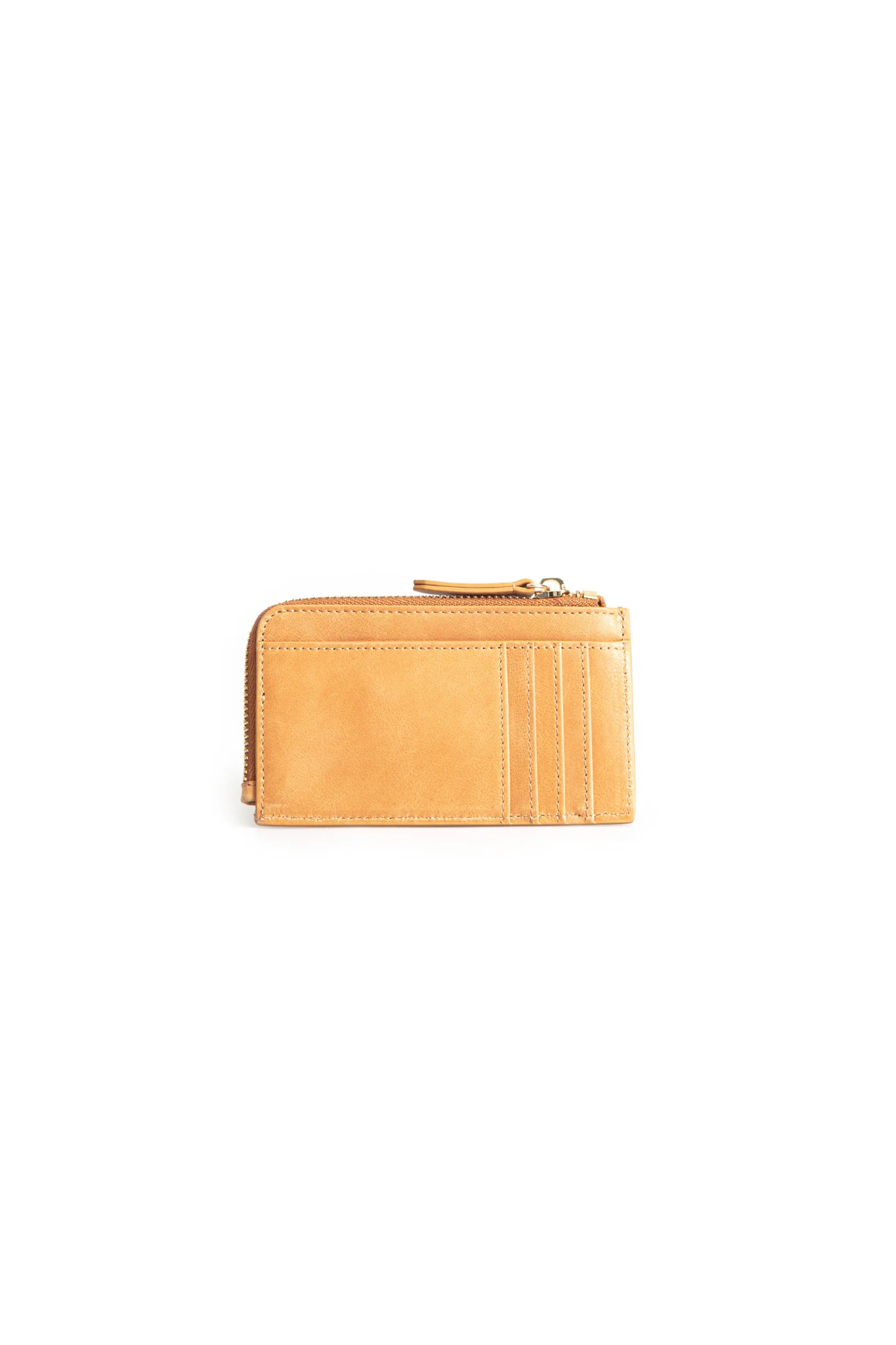 Clio Goldbrenner camel classic wallet. Back view