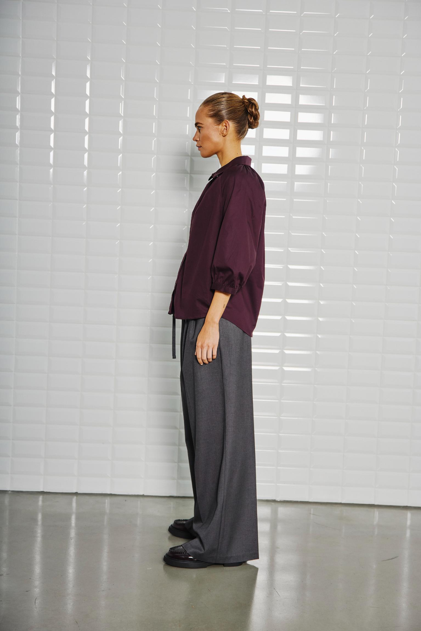 GRAZIE HALF SLEEVE TOP - WINDSOR WINE