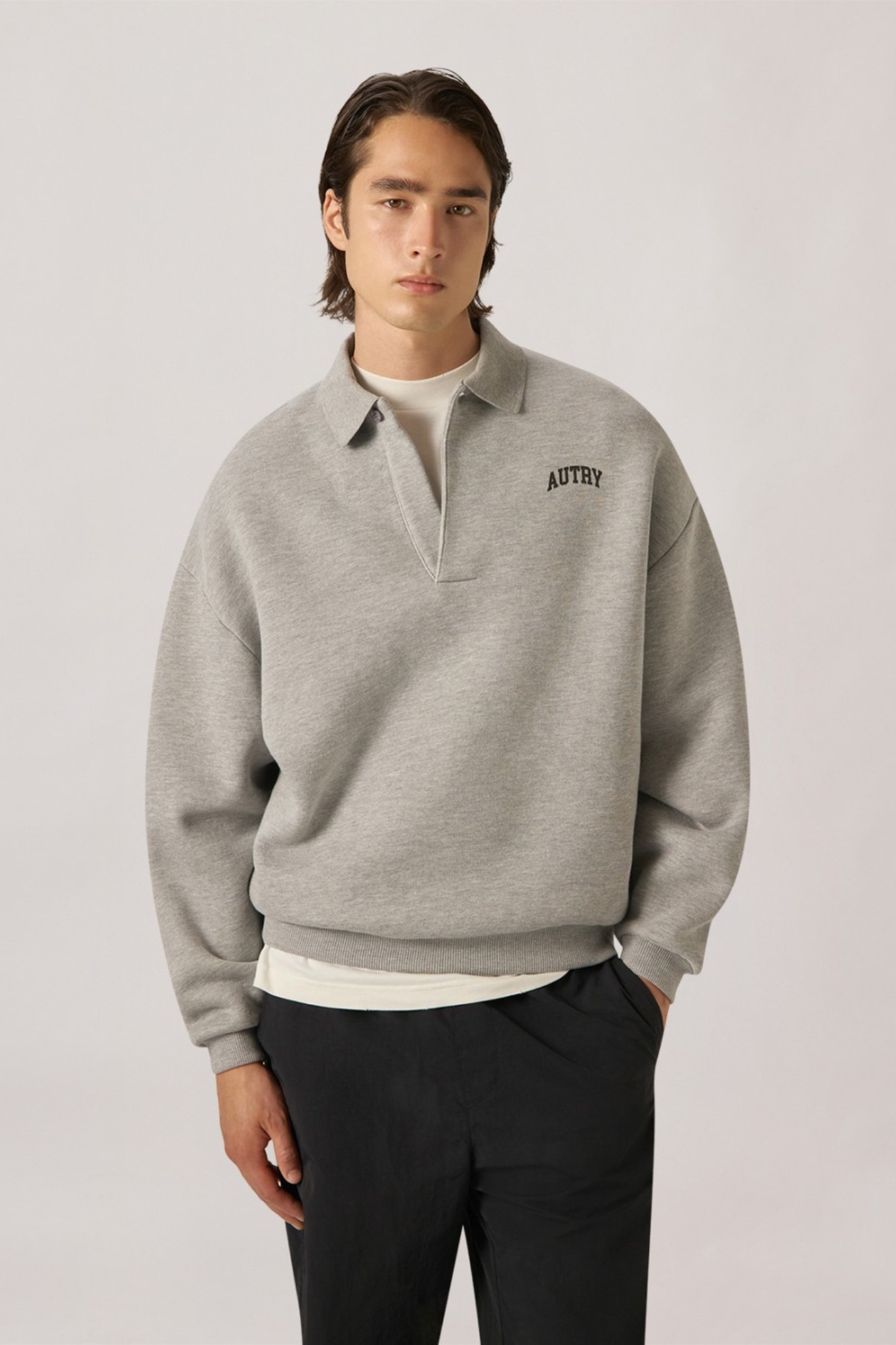AUTRY MAIN UNISEX SWEATSHIRT - DARK MELANGE