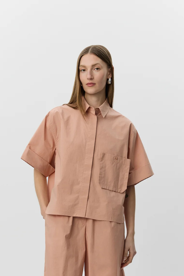 LEANA SHORTSLEEVE SHIRT - CAFE CREME