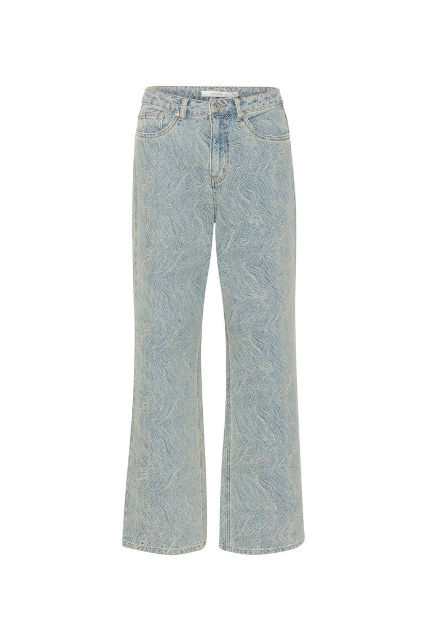 GIANNA WIDE JEANS - BLUE/WHITE MARBLE