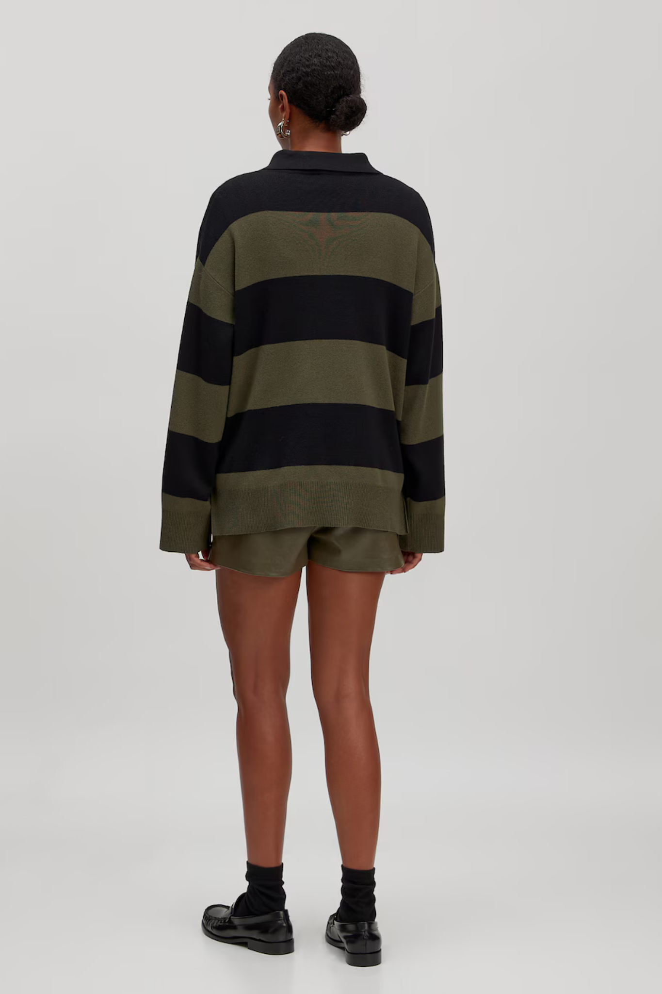LAIANI STRIPED JUMPER - BLACK/GRAPELEAF STRIPE