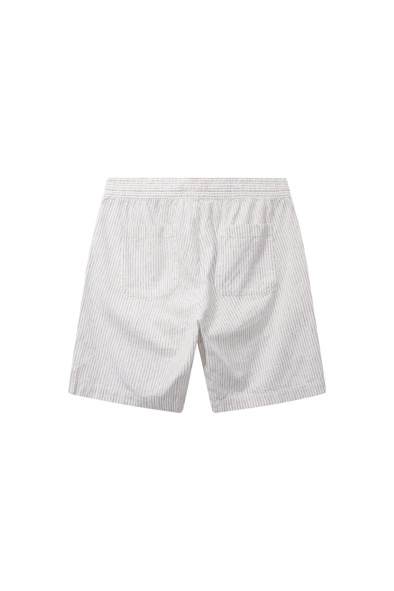 BARCELONA LUCA STRIPED SHORTS - WHITE/SHITAKE