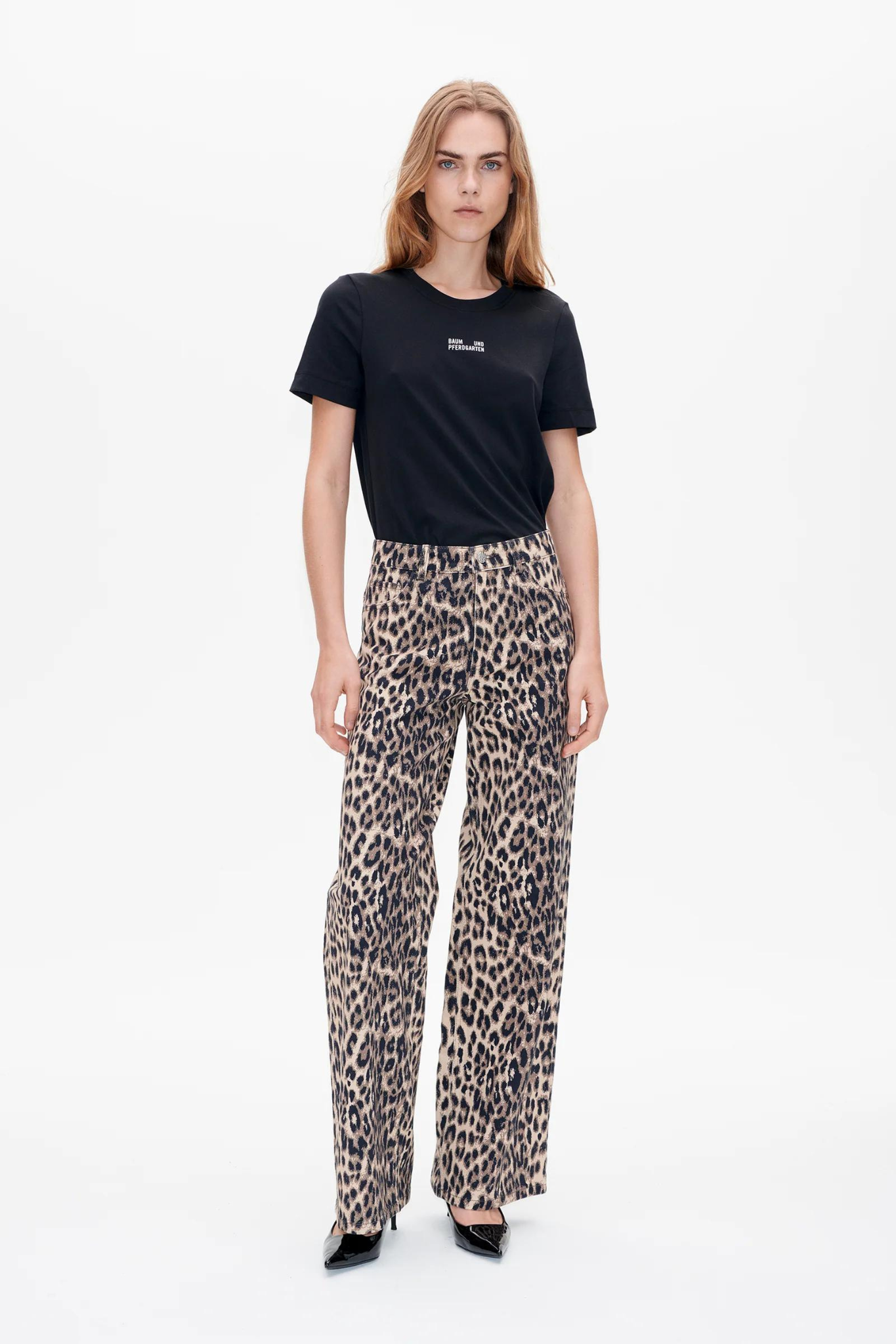 NICETTE JEANS - BROWN BAUM LEOPARD