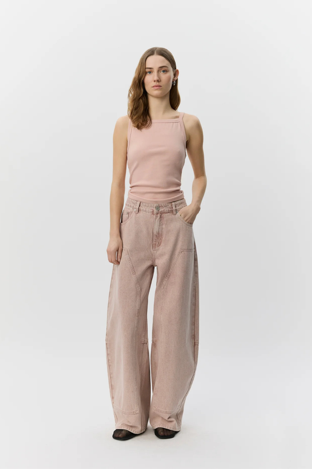 BREE RIB TANK TOP - DUSTY ROSE
