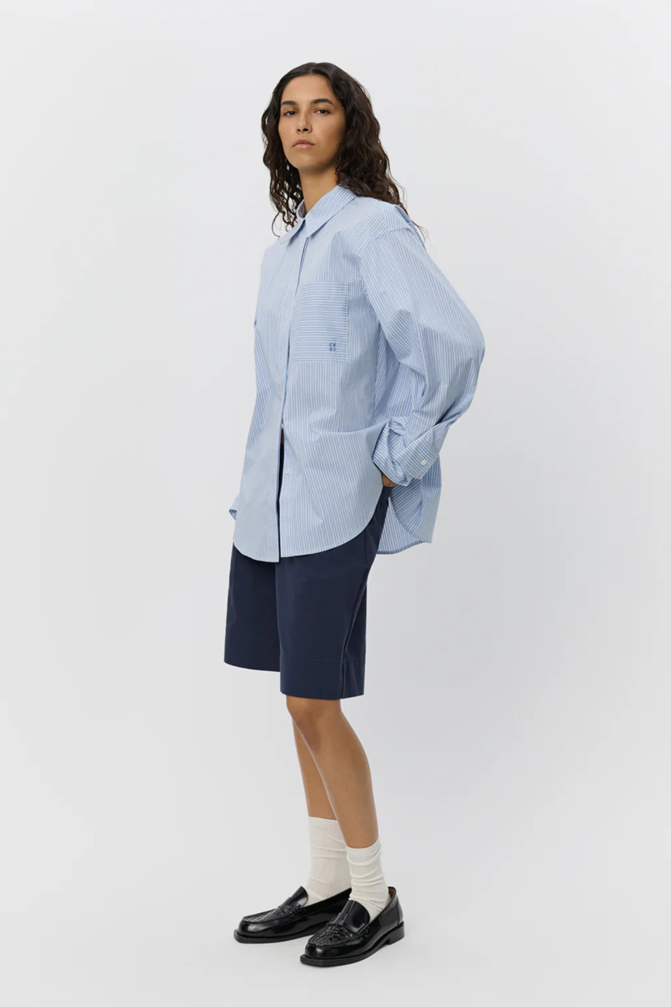 ABBY SHIRT - BLUE STRIPED