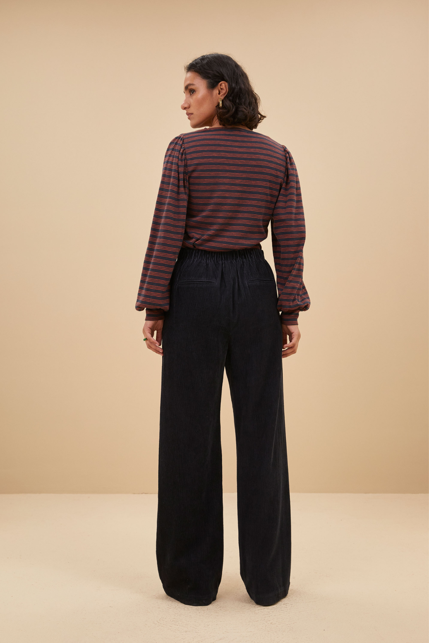 MADE IRREGULAR STRIPE TOP - MIDNIGHT