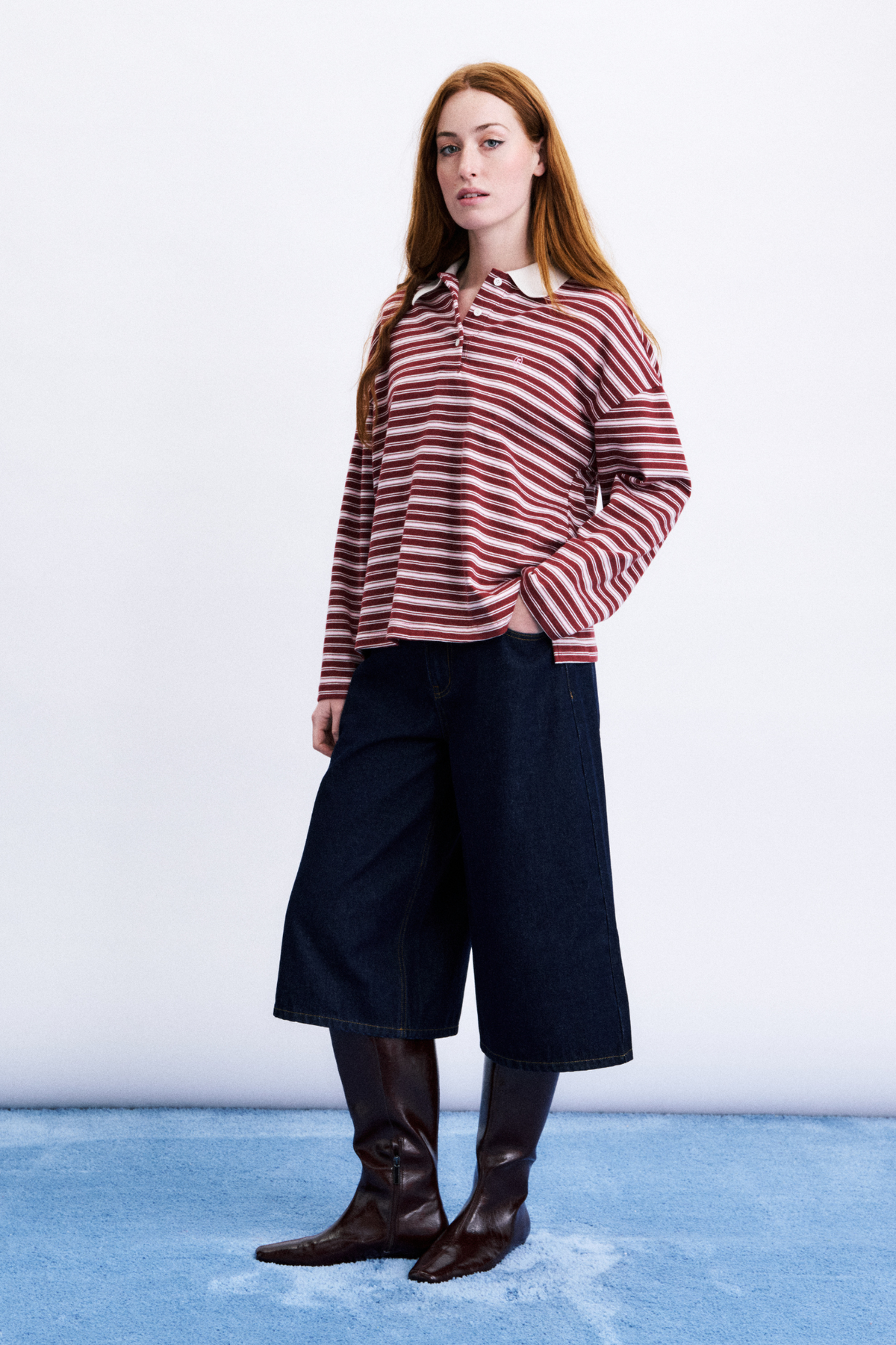 RUMOI POLOSHIRT - BORDEAUX