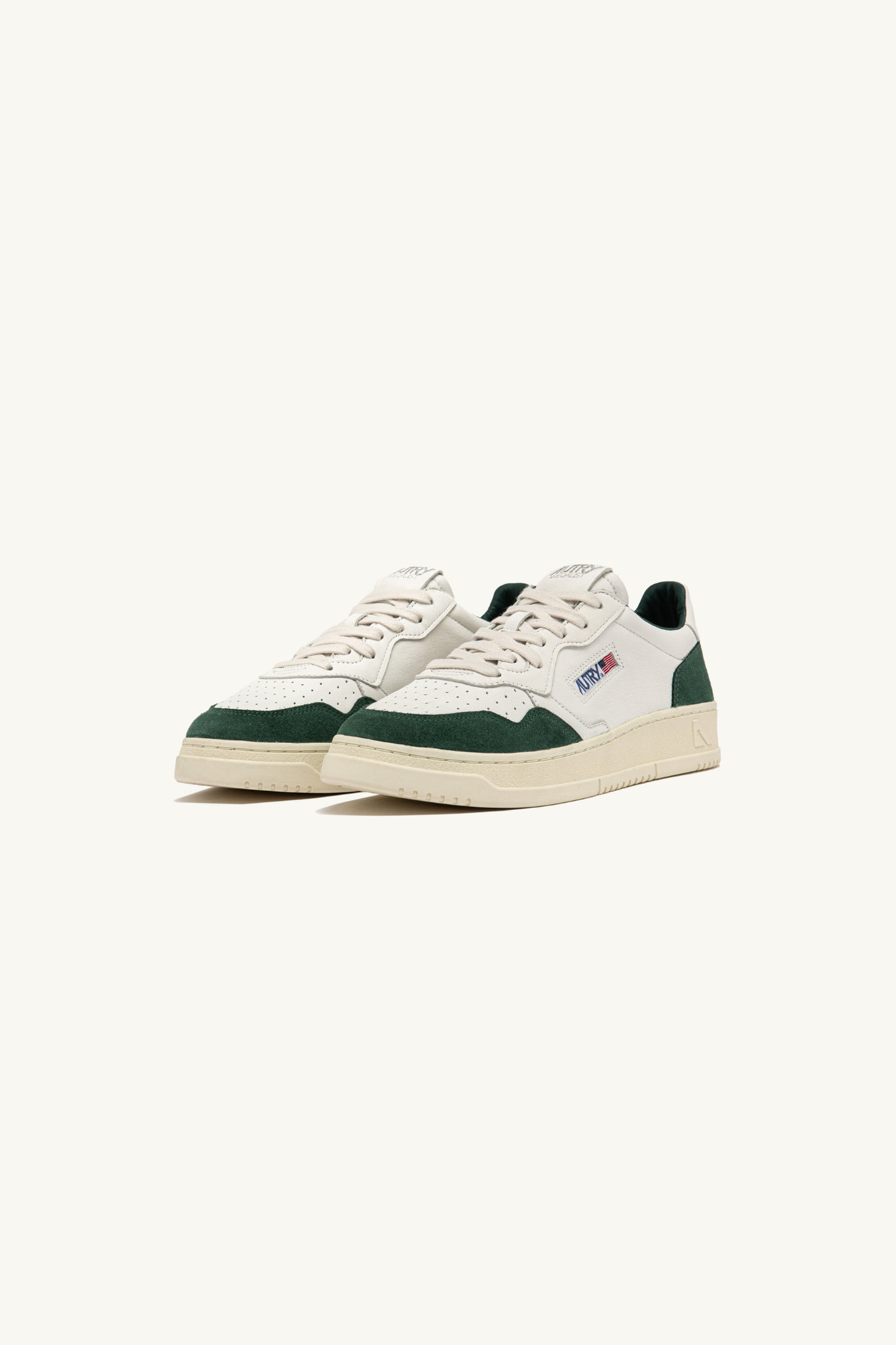 AULM-GS42 - MEDALIST LOW MEN SNEAKERS - GOAT/SUEDE WHITE/BOTTLE
