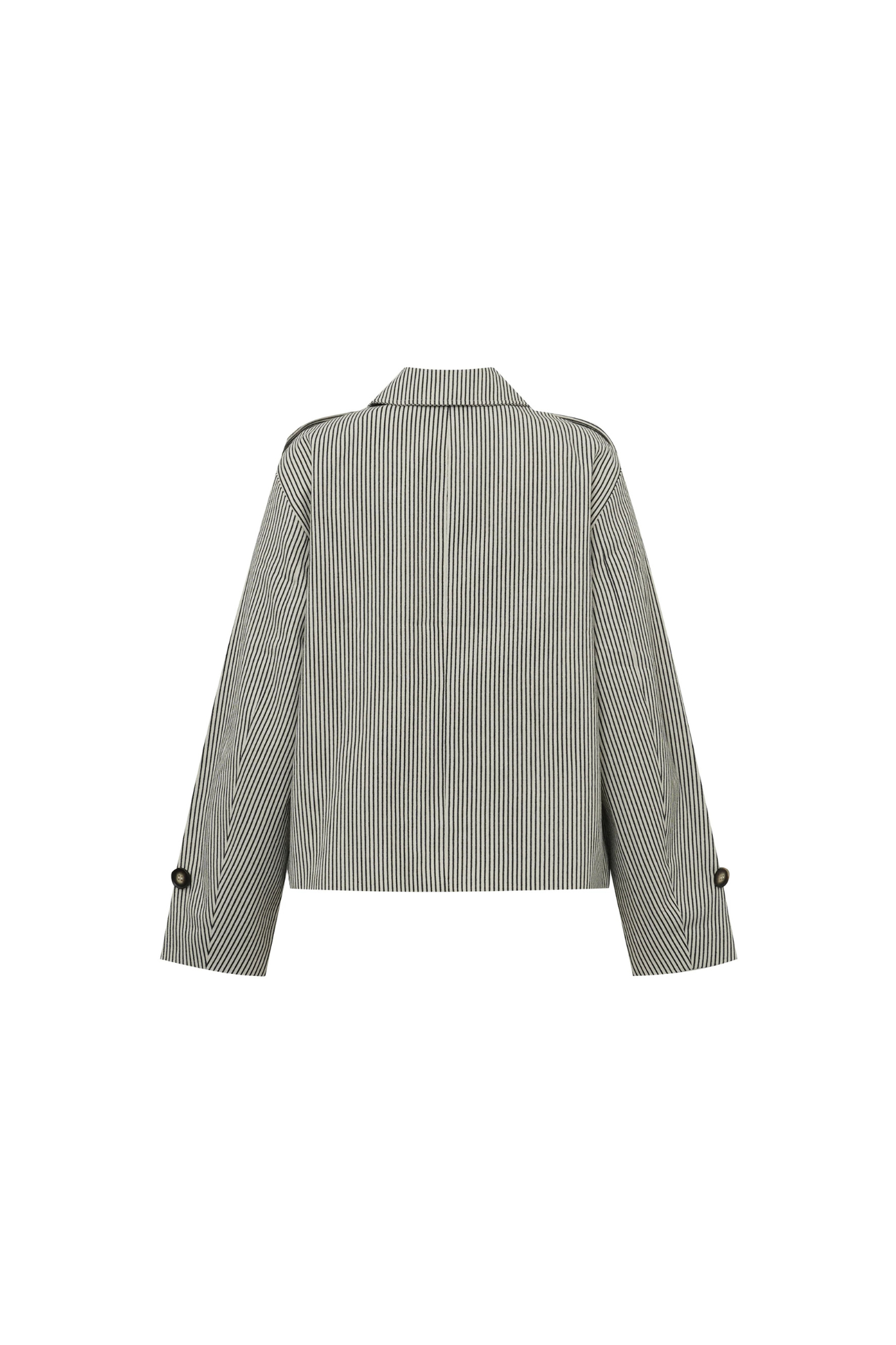 BECKER JACKET - BLACK BEIGE STRIPE