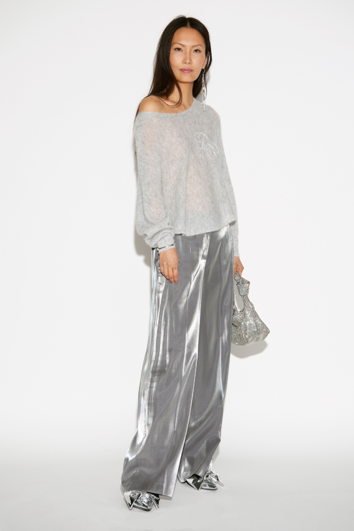 MONTRE MONOGRAM SWEATER - HEATHER GREY