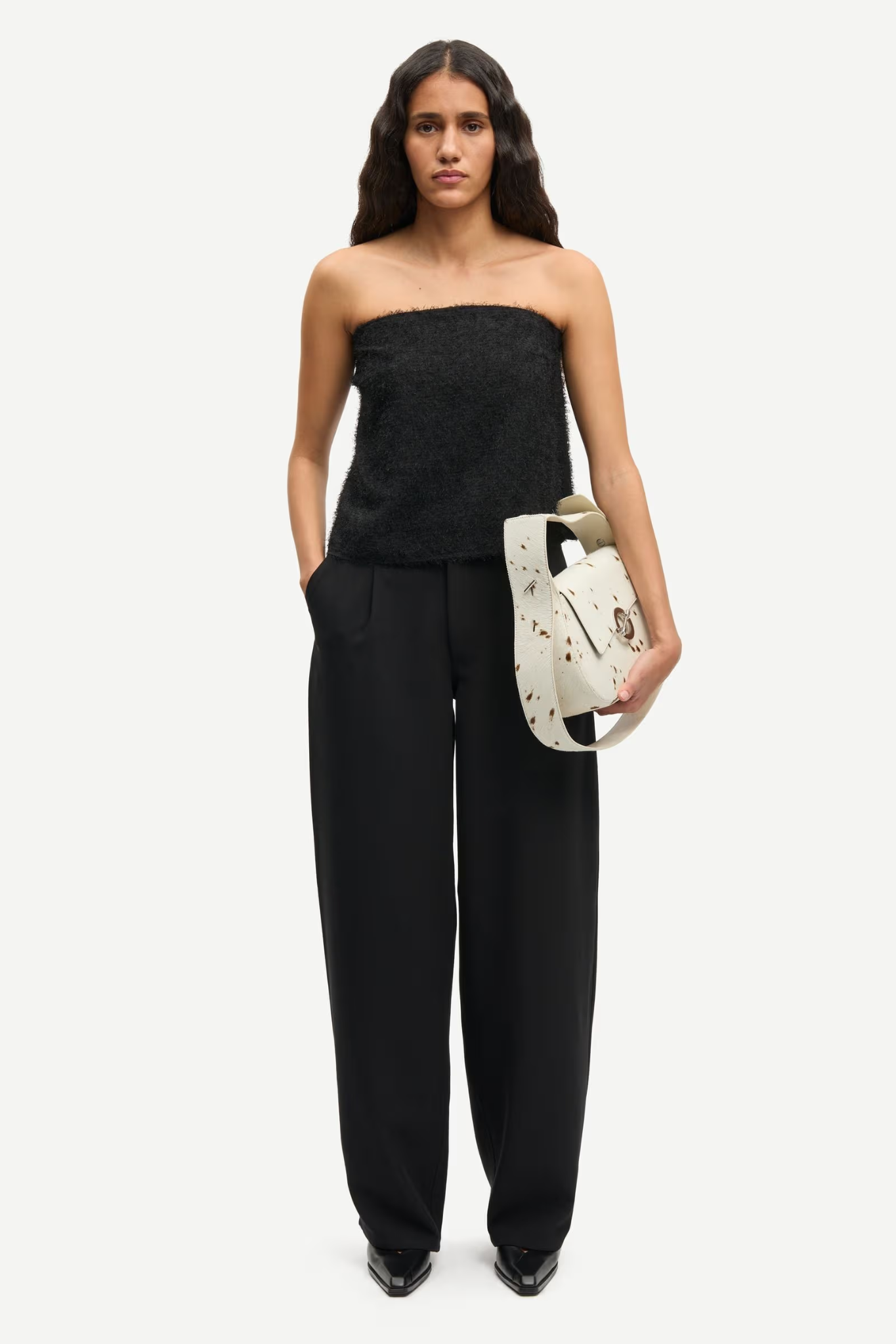 CLOVER BANDEAU TOP - BLACK